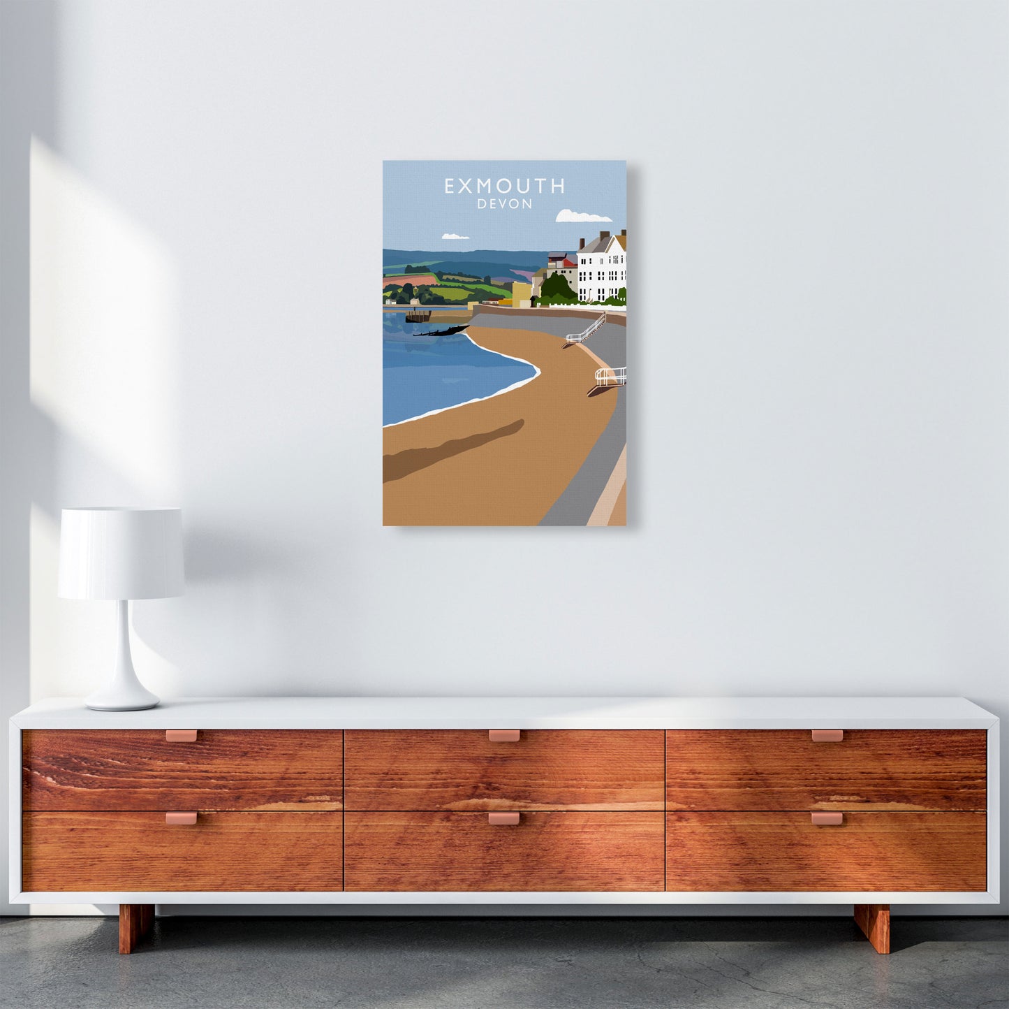 Exmouth Devon Art Print by Richard O'Neill A2 Canvas
