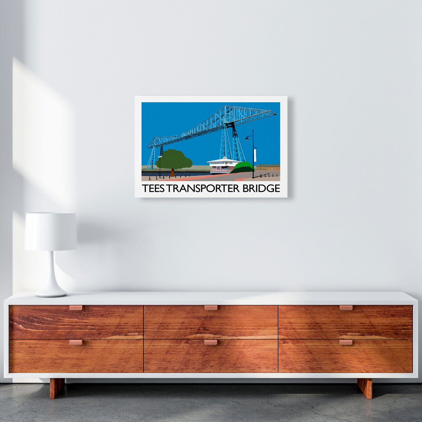 Tees Transporter Bridge by Richard O'Neill A2 Canvas