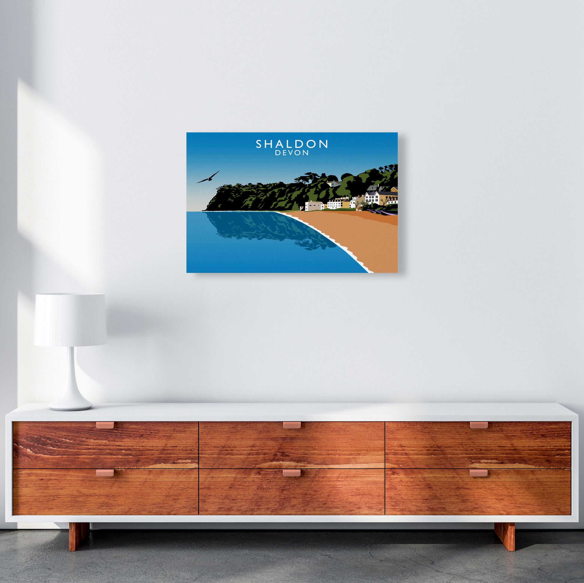 Shaldon Devon Art Print by Richard O'Neill A2 Canvas