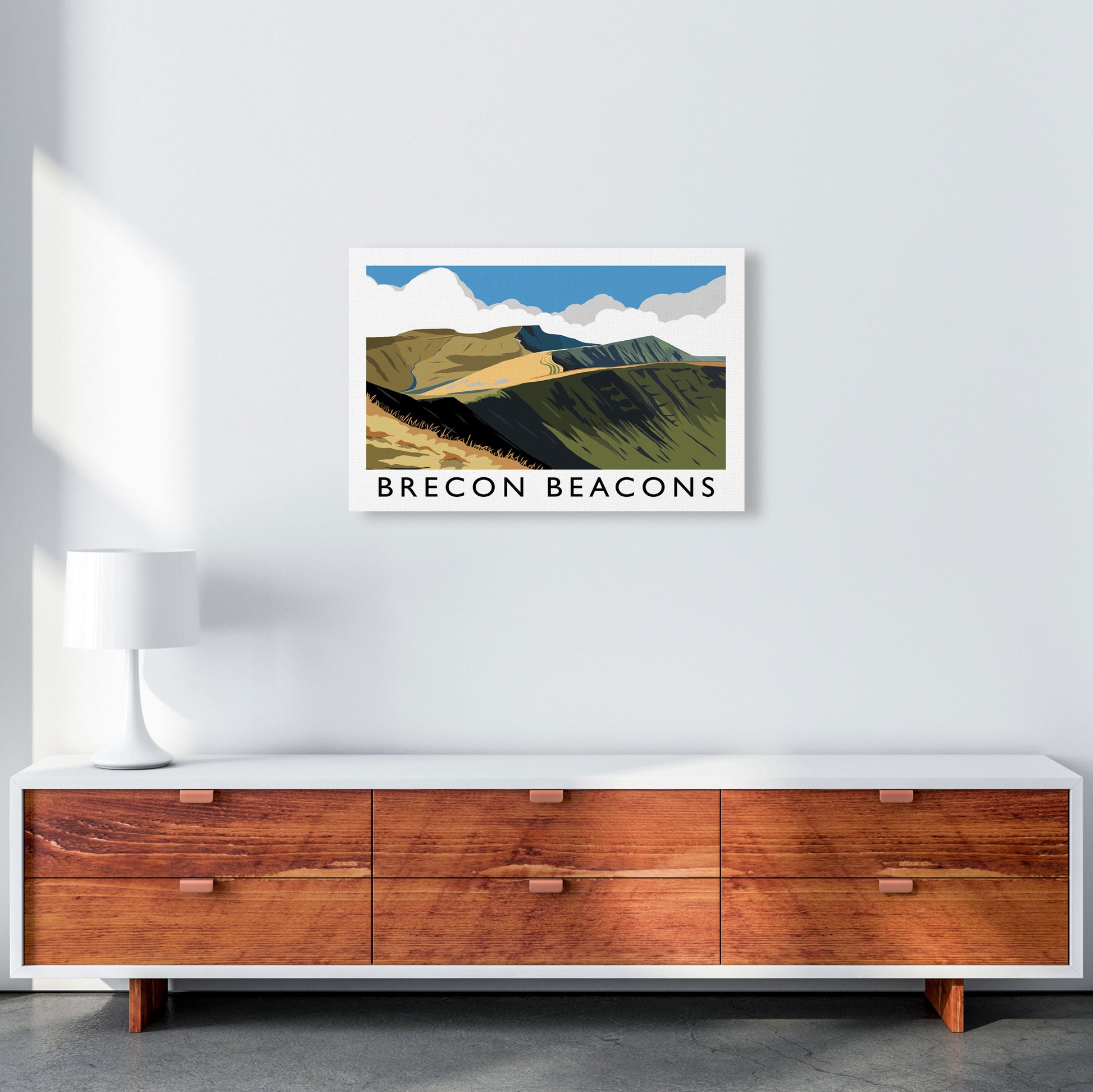 Brecon Beacons Framed Digital Art Print by Richard O'Neill A2 Canvas