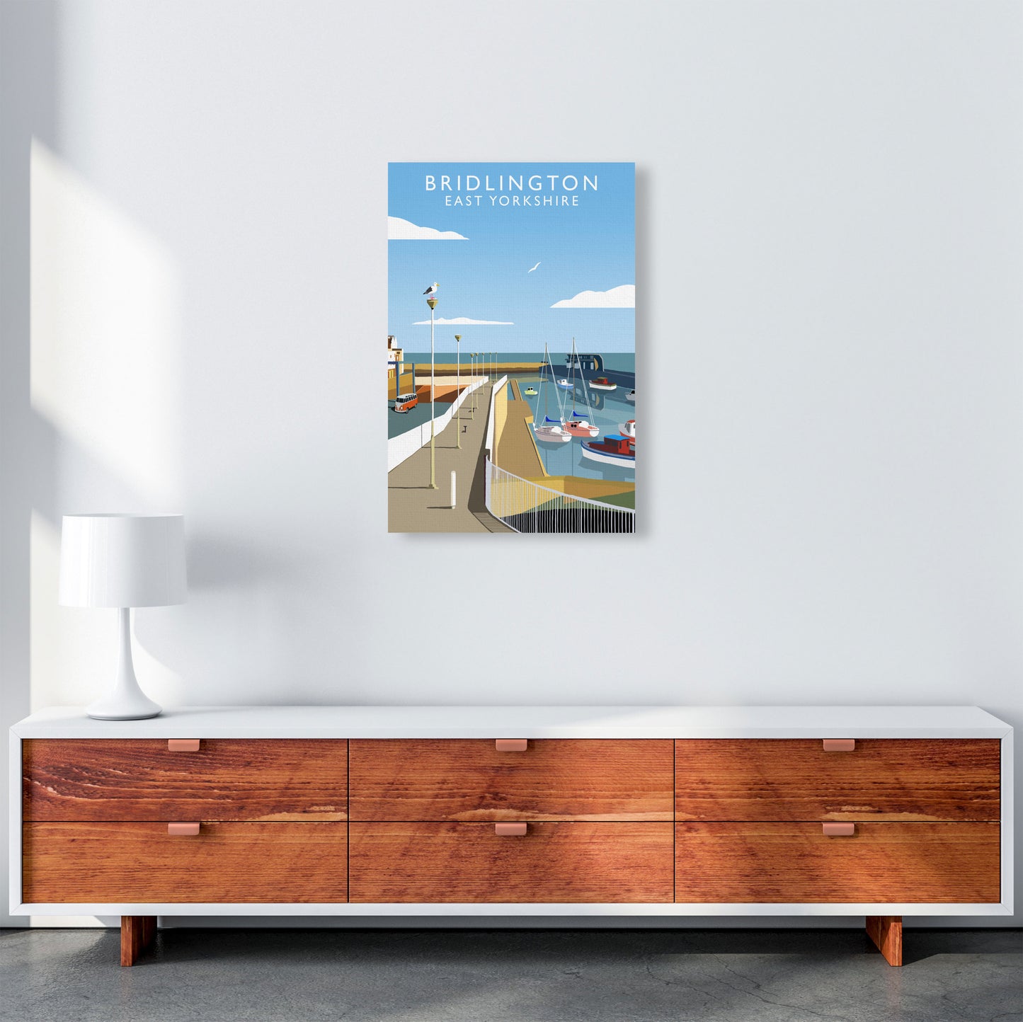 Bridlington East Yorkshire Framed Digital Art Print by Richard O'Neill A2 Canvas