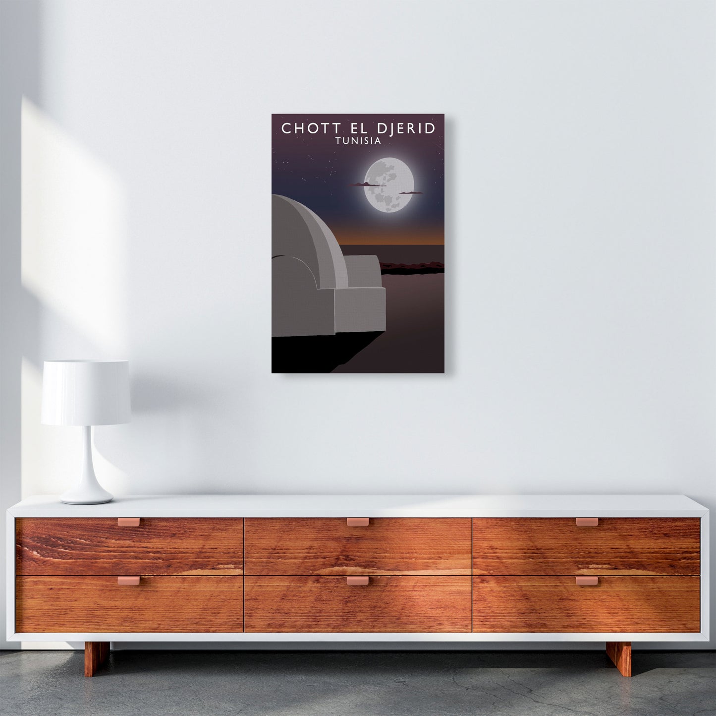 Chott El Djerid Tunisia Art Print by Richard O'Neill A2 Canvas
