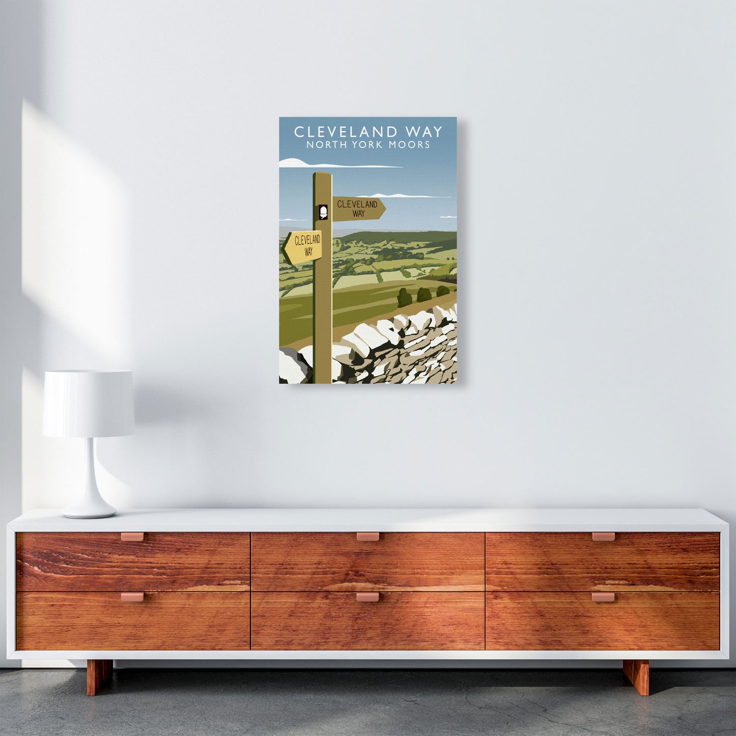 Cleveland Way (Portrait) by Richard O'Neill A2 Canvas
