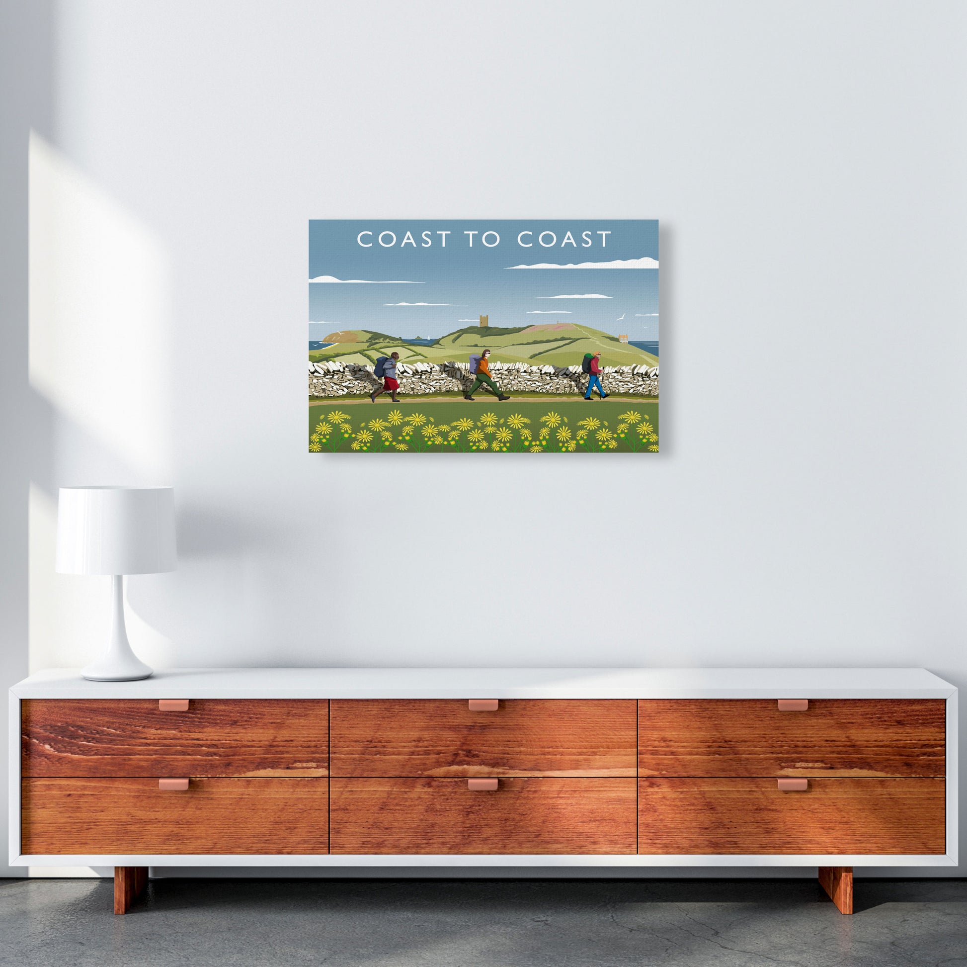 Coast To Coast Art Print by Richard O'Neill A2 Canvas
