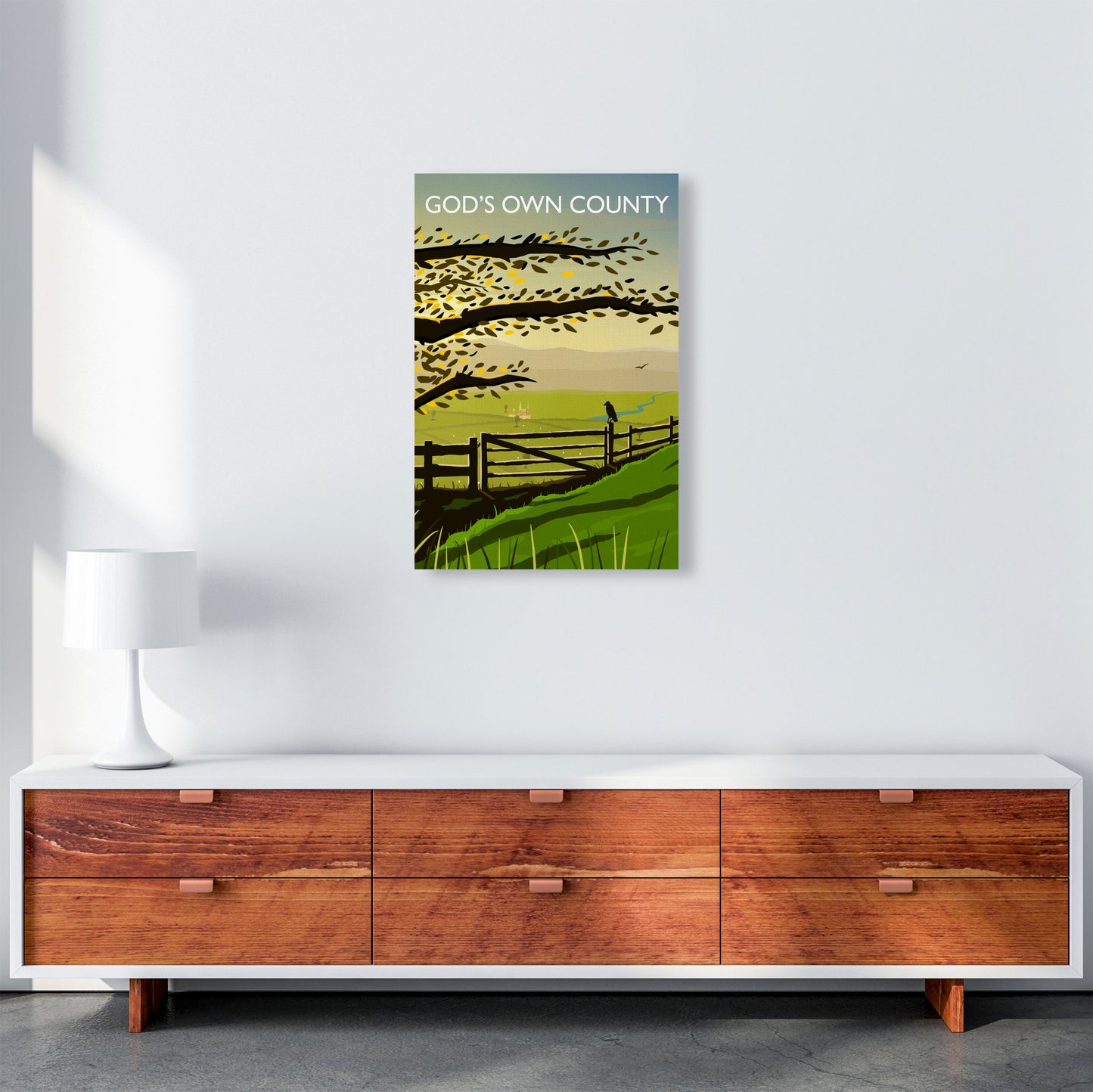 God's Own County Art Print by Richard O'Neill A2 Canvas