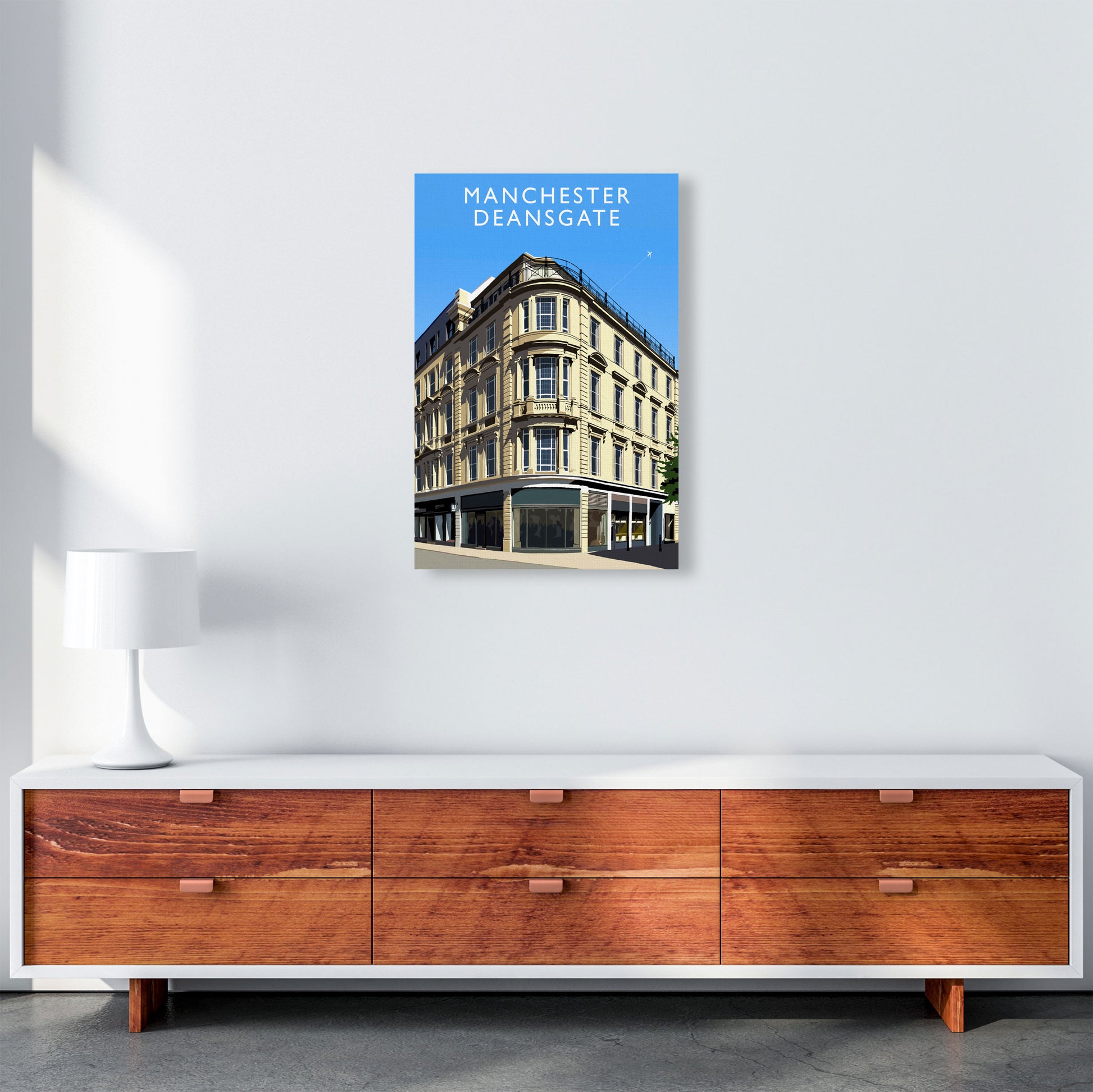 Manchester Deansgate (Portrait) by Richard O'Neill A2 Canvas