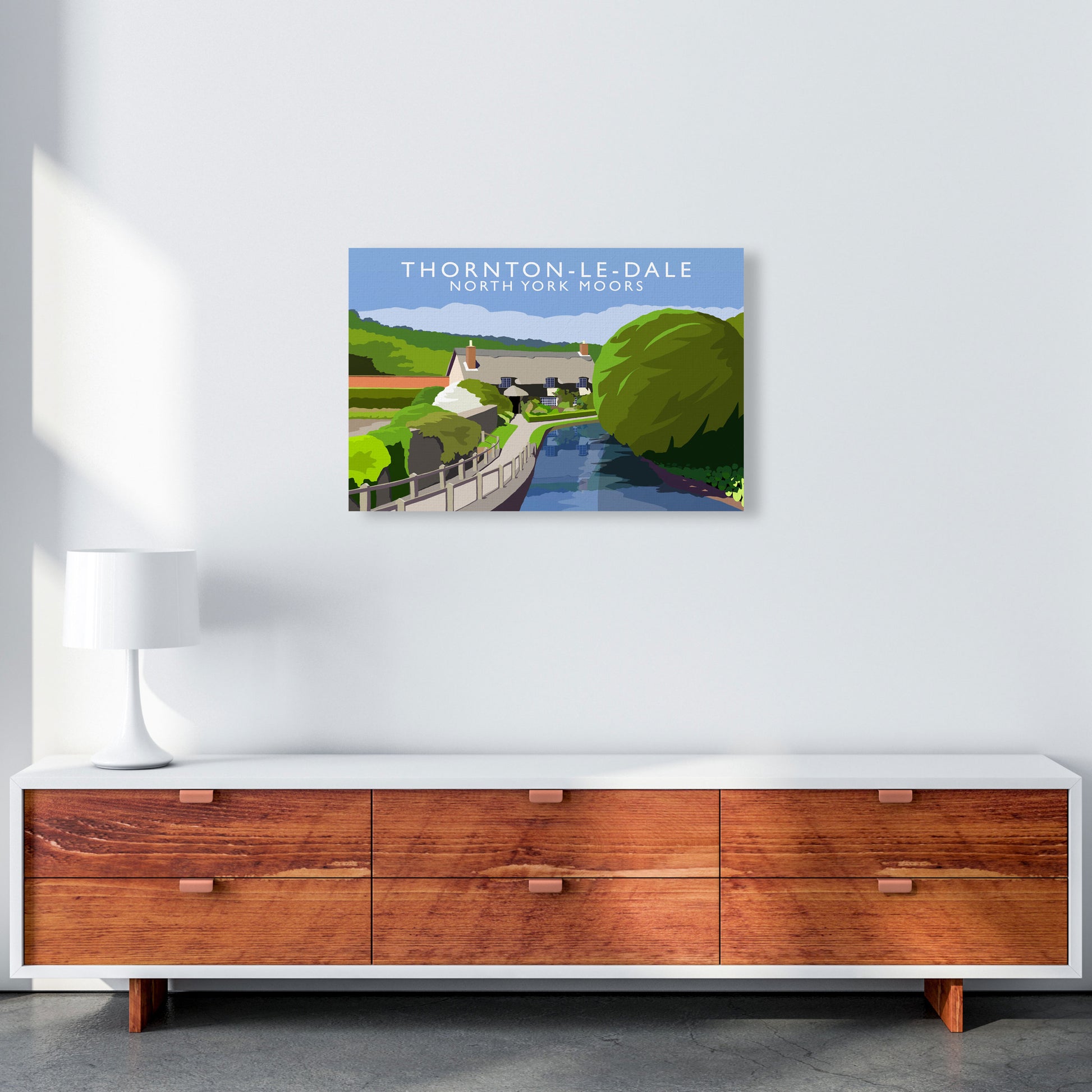 Thornton-Le-Dale (Landscape) by Richard O'Neill Yorkshire Art Print A2 Canvas