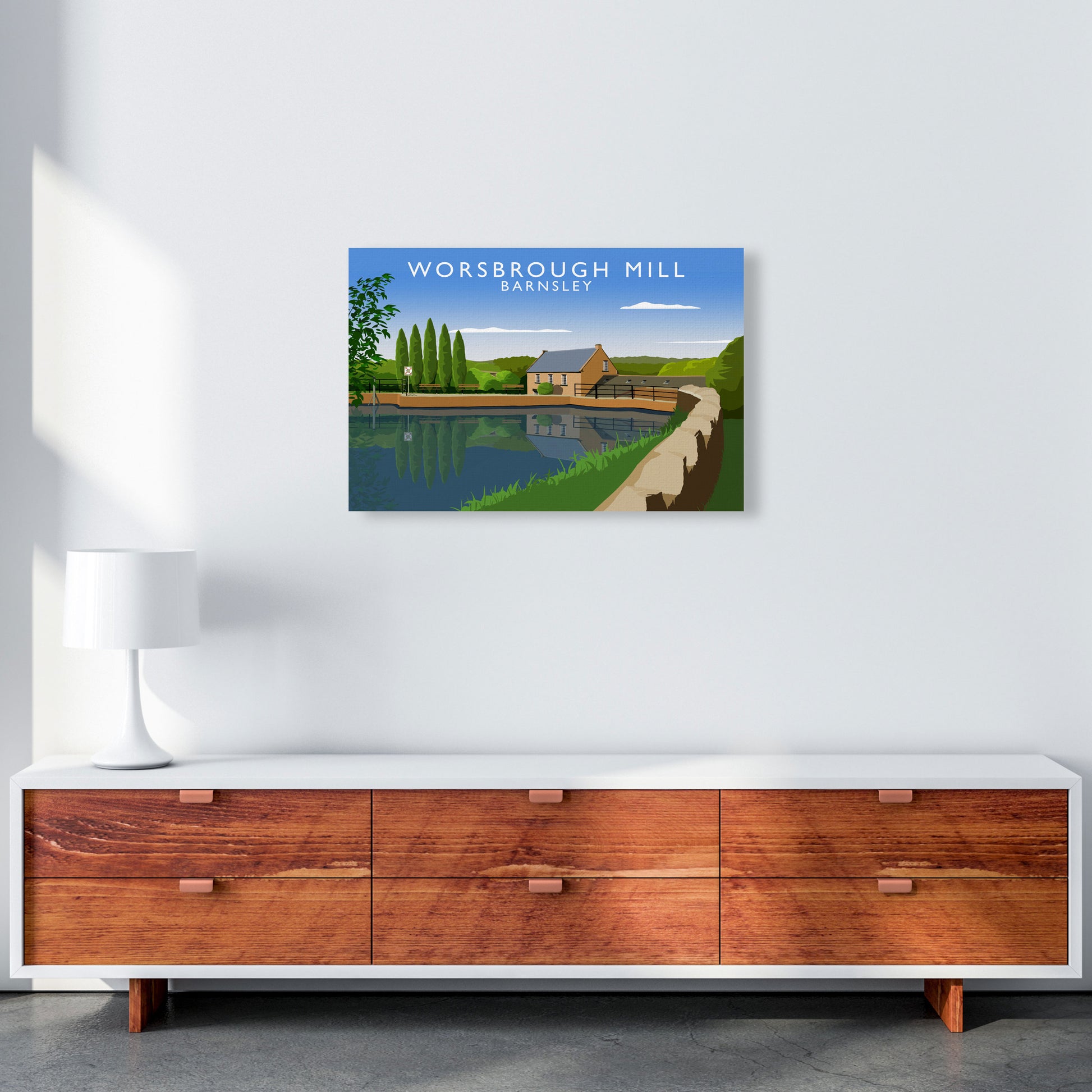 Worsbrough Mill (Landscape) by Richard O'Neill Yorkshire Art Print A2 Canvas