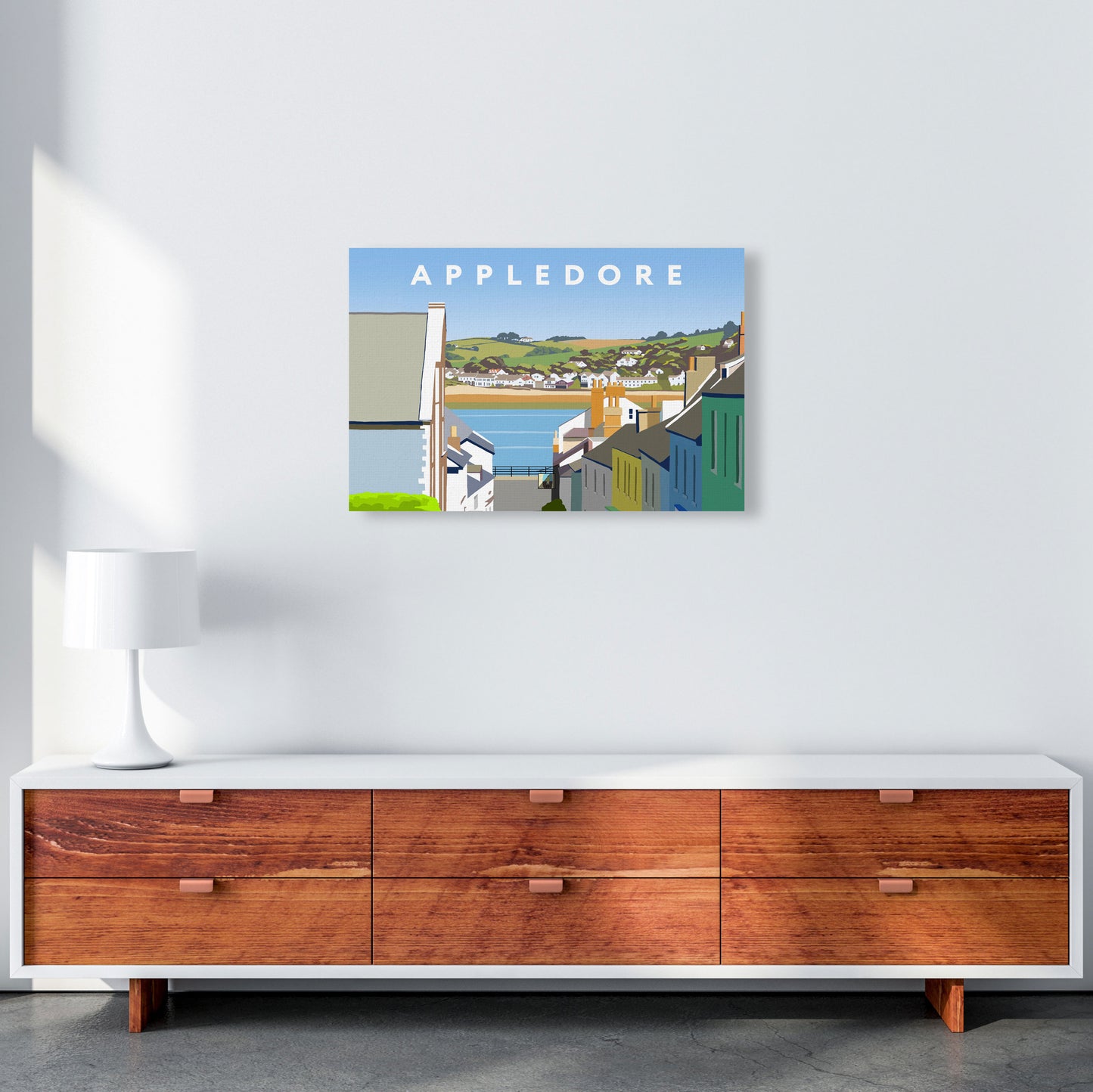 Appledore Art Print by Richard O'Neill A2 Canvas
