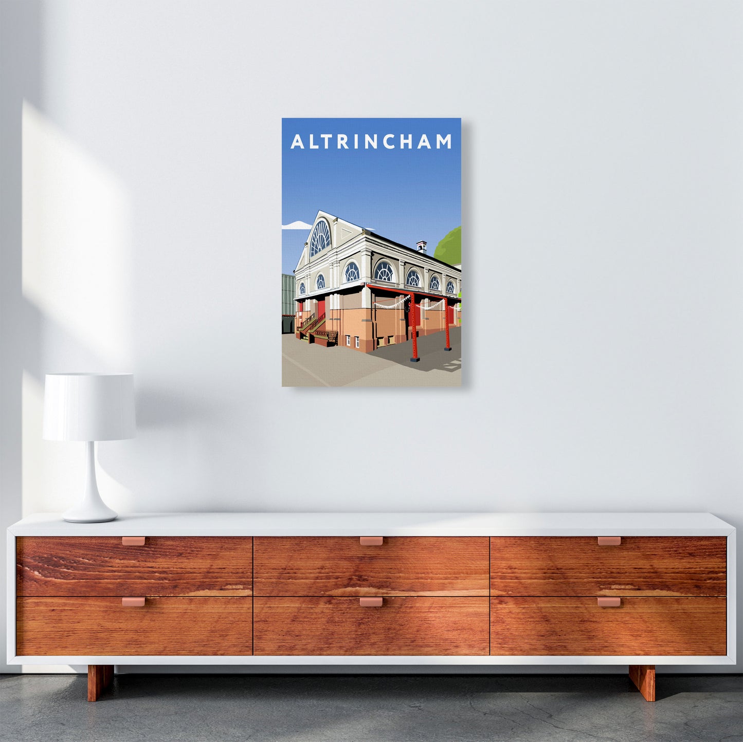 Altrincham Art Print by Richard O'Neill A2 Canvas