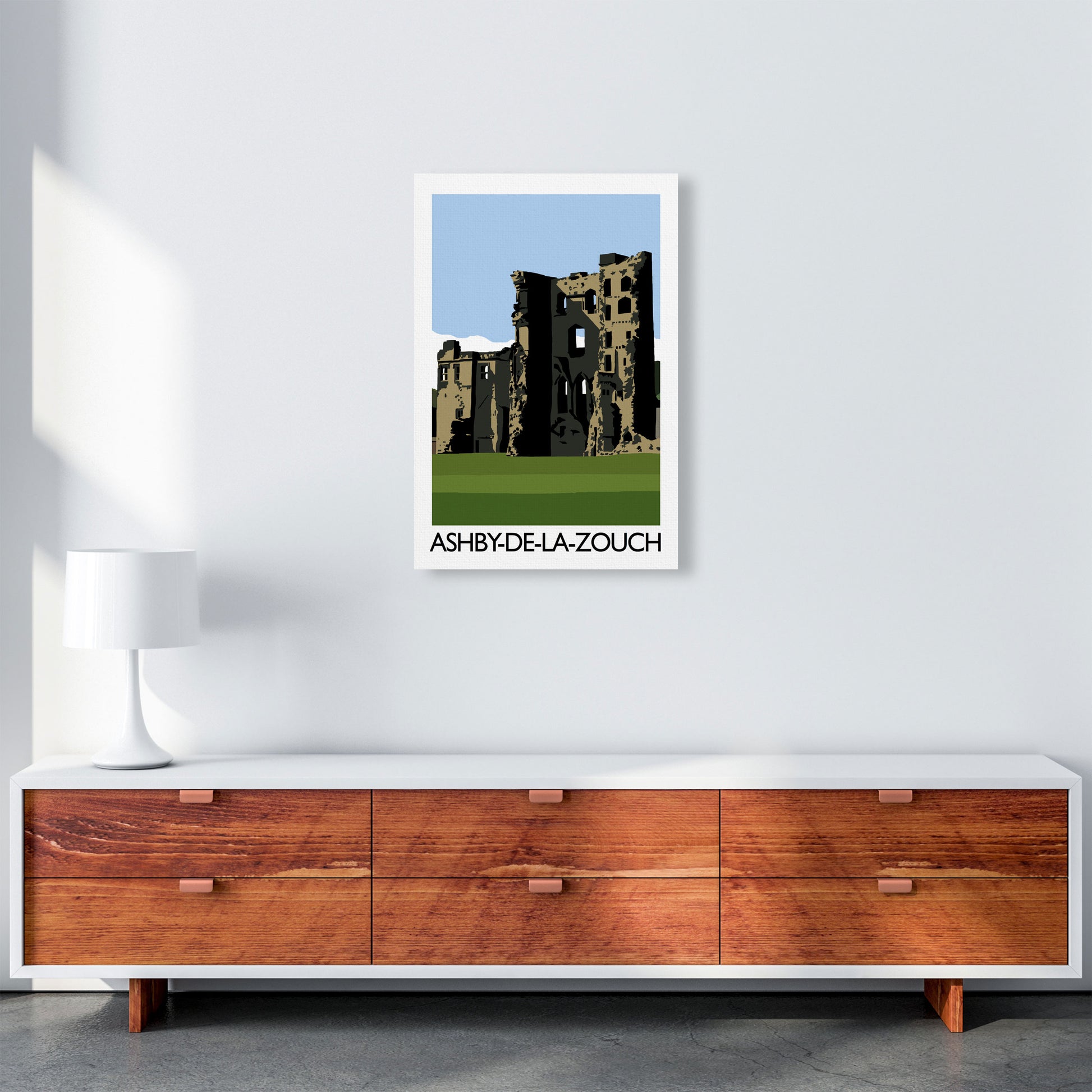 Ashby-de-la- Zouche Portrait by Richard O'Neill A2 Canvas