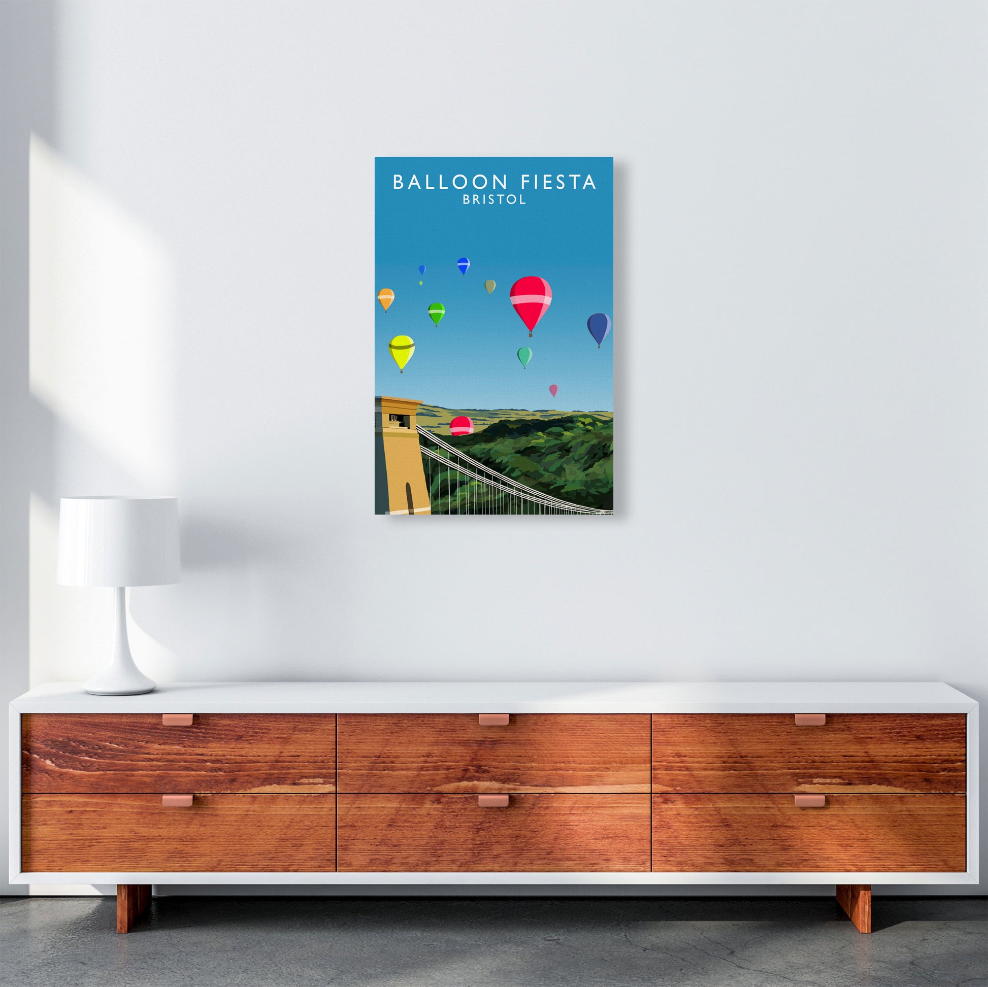 Balloon Fiesta Bristol Portait by Richard O'Neill A2 Canvas