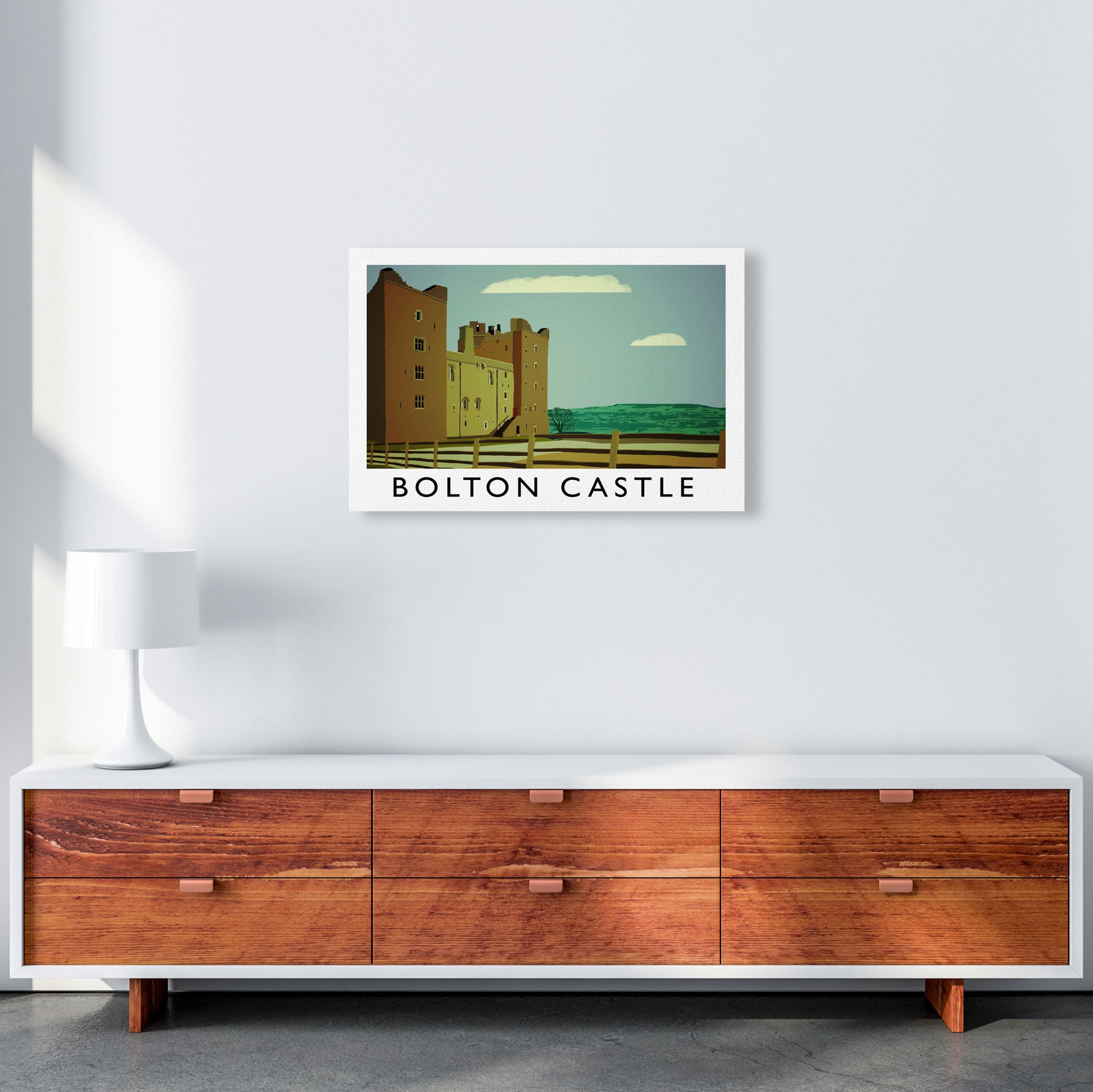 Bolton Castle Art Print by Richard O'Neill A2 Canvas