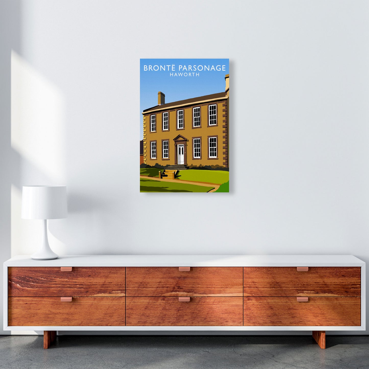 Bronte Parsonage Haworth Art Print by Richard O'Neill A2 Canvas