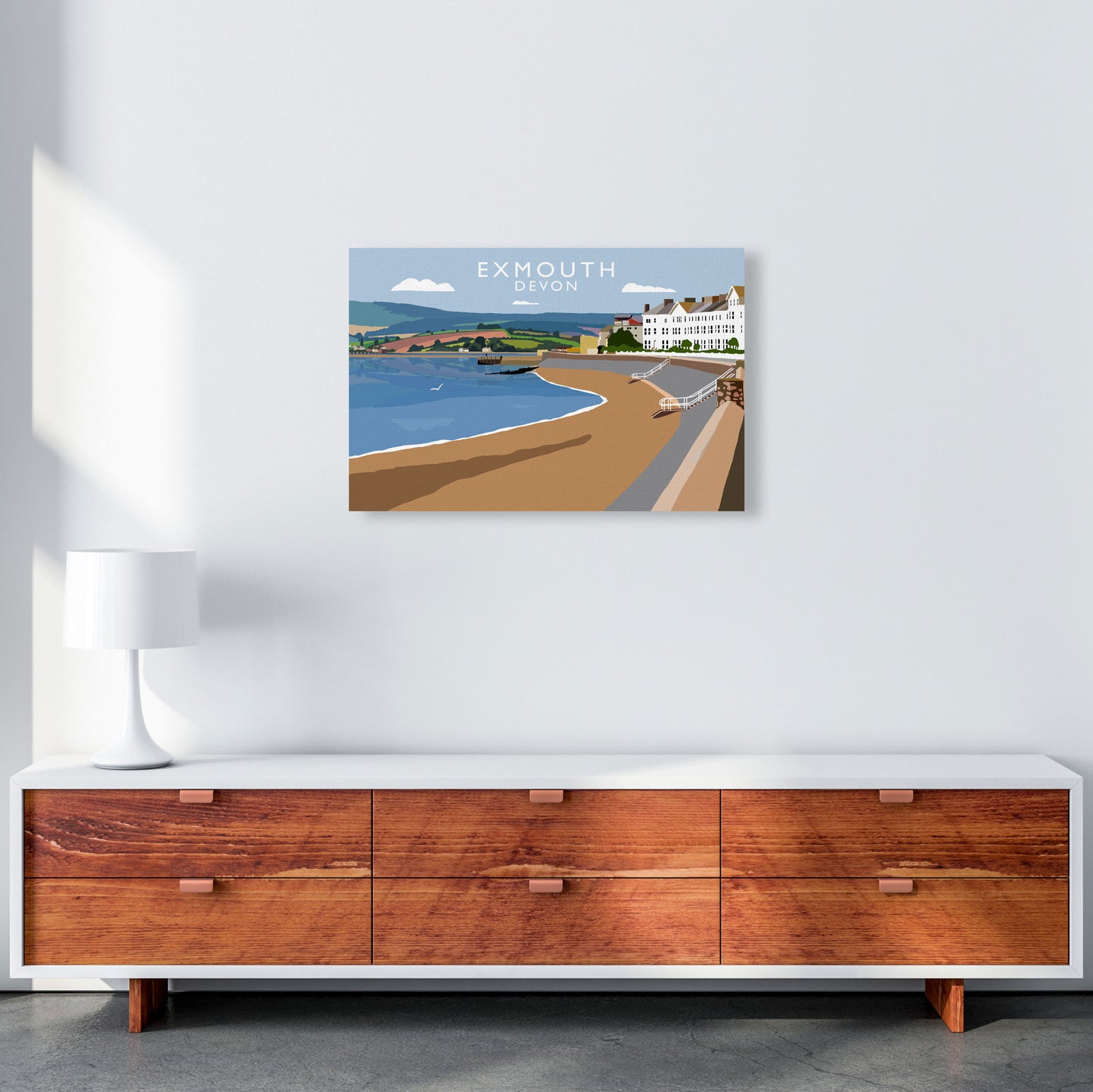 Exmouth Devon Art Print by Richard O'Neill A2 Canvas