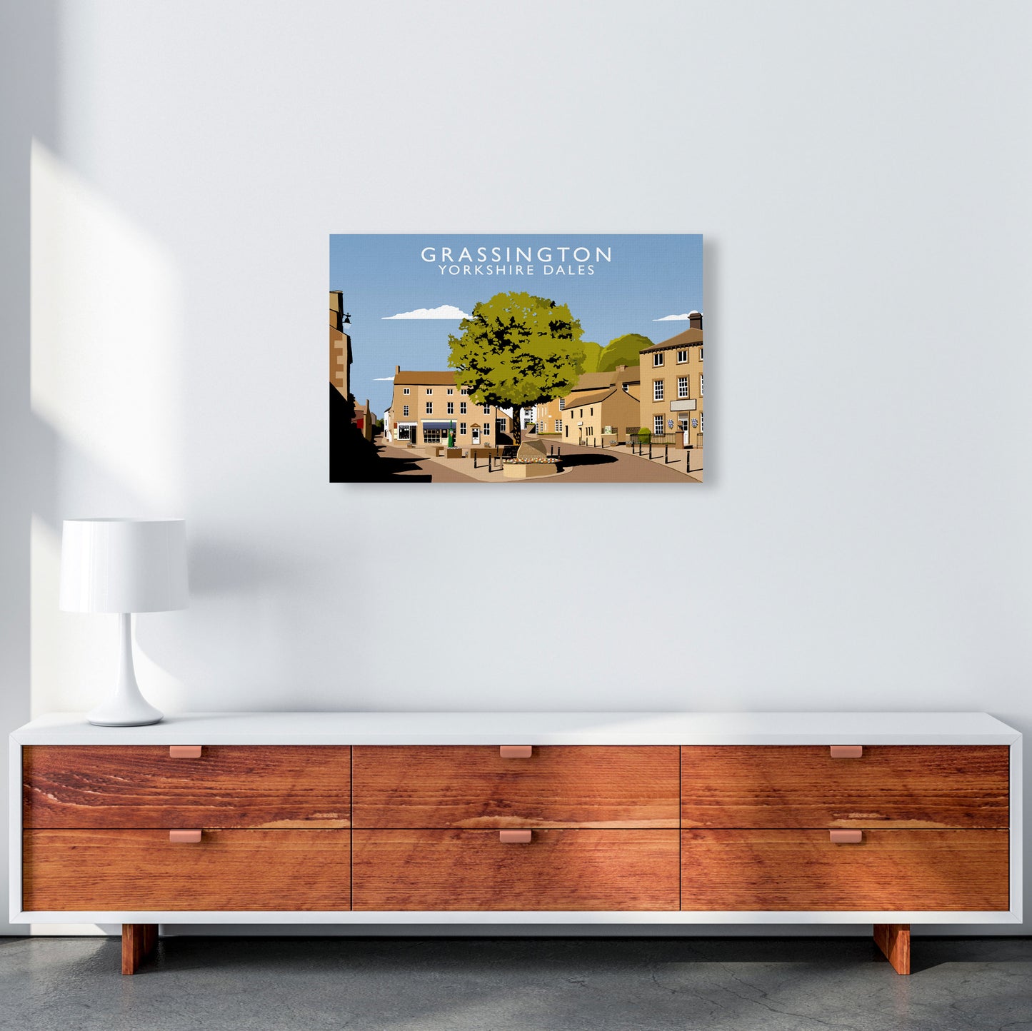 Grassington Yorkshire Dales Art Print by Richard O'Neill A2 Canvas