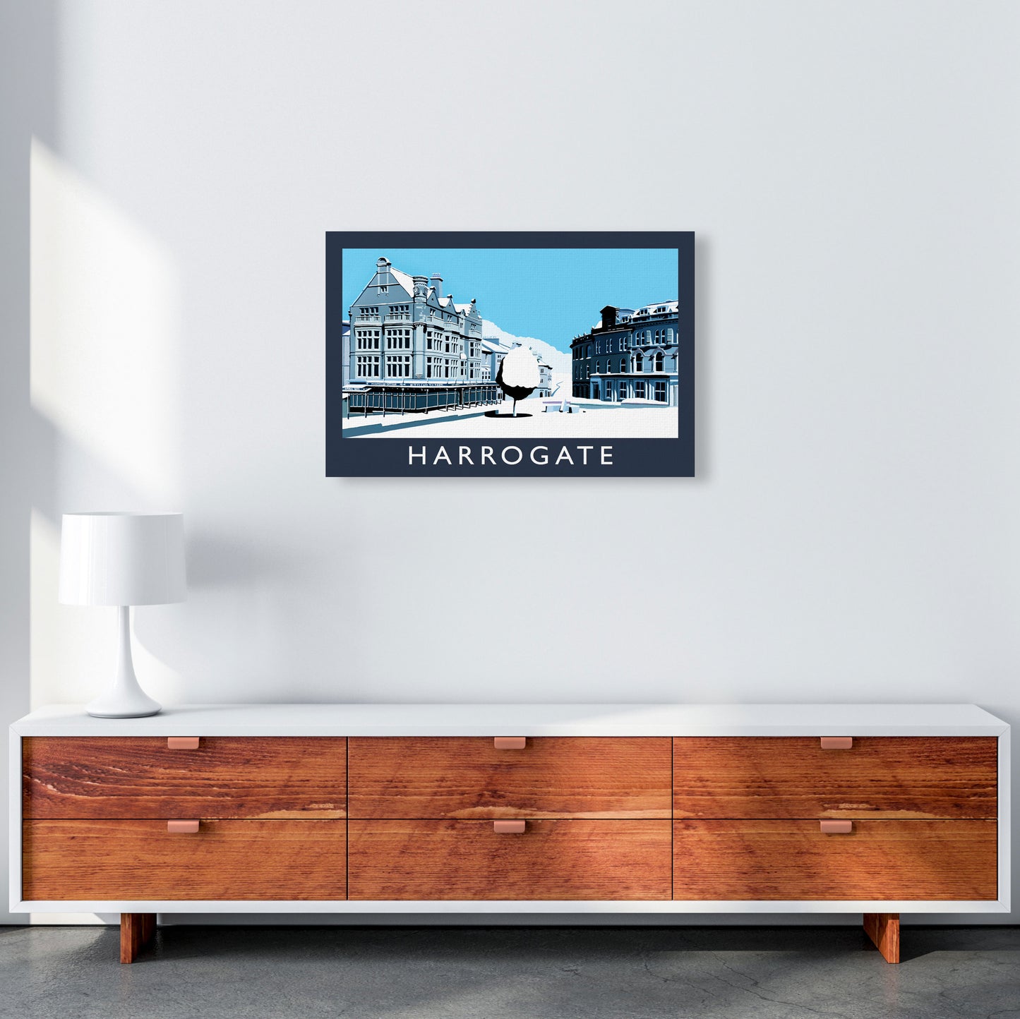 Harrogate Travel Art Print by Richard O'Neill, Framed Wall Art A2 Canvas