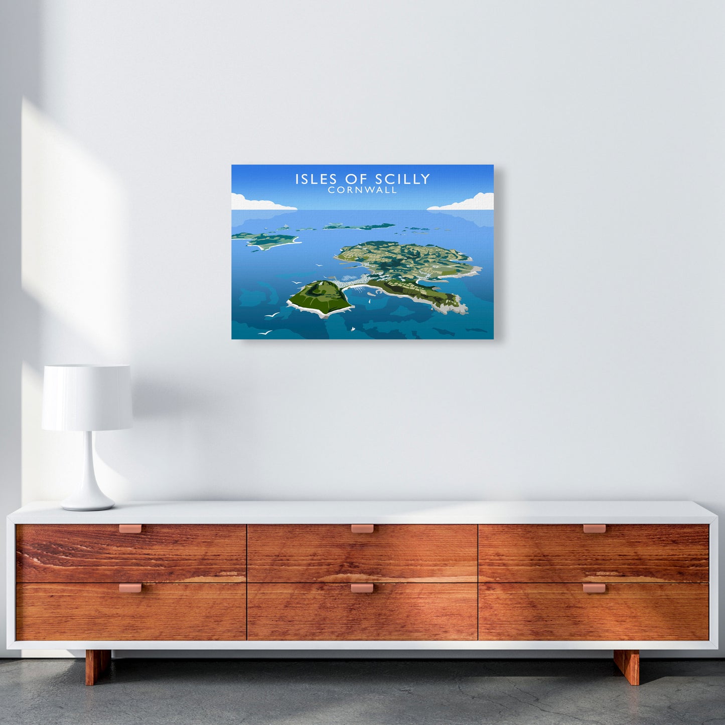 Isles of Scilly Cornwall Framed Digital Art Print by Richard O'Neill A2 Canvas