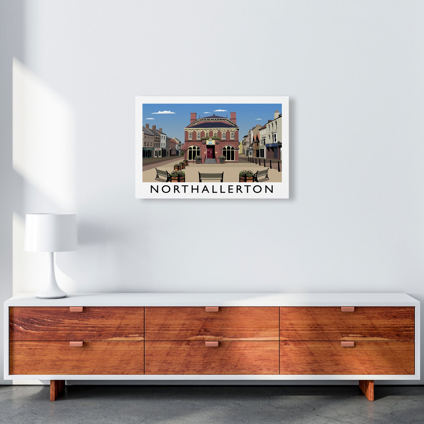 Northallerton Framed Digital Art Print by Richard O'Neill A2 Canvas