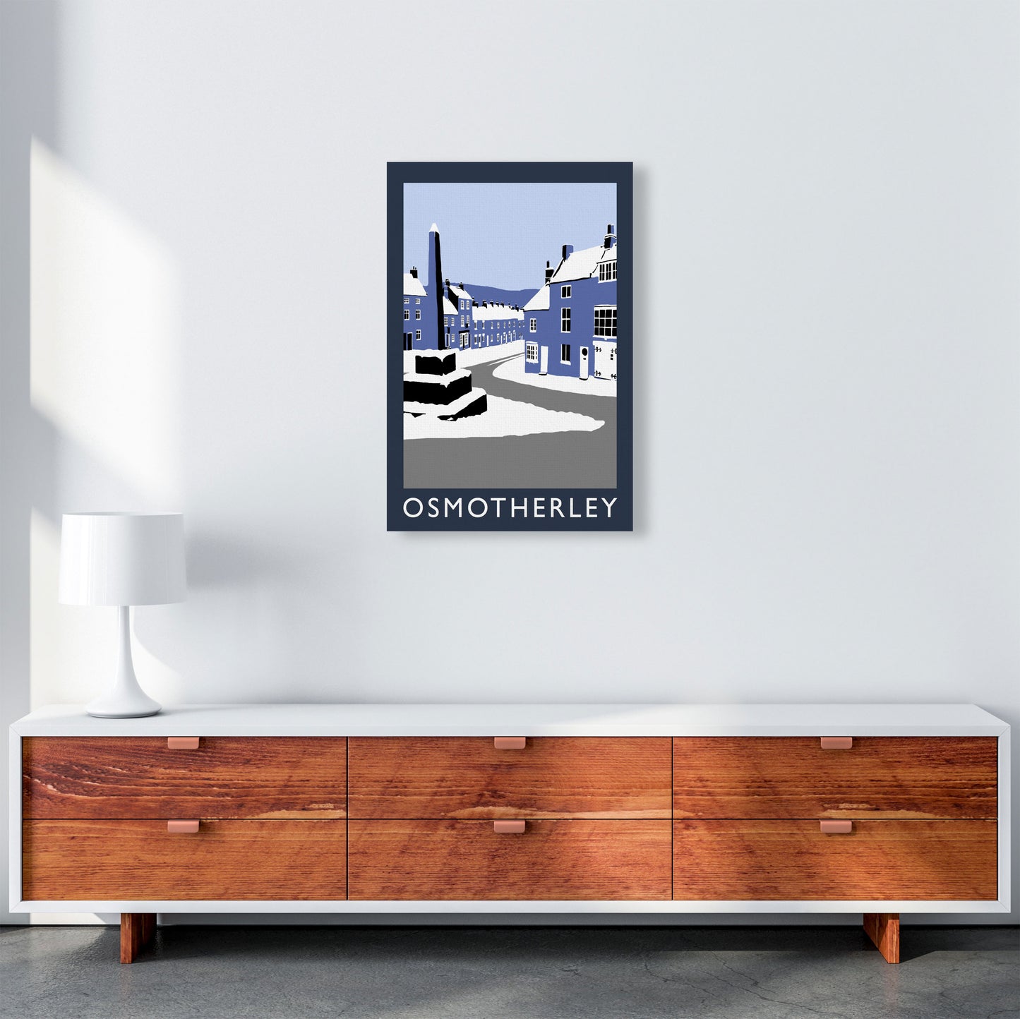 Osmotherley Travel Art Print by Richard O'Neill, Framed Wall Art A2 Canvas