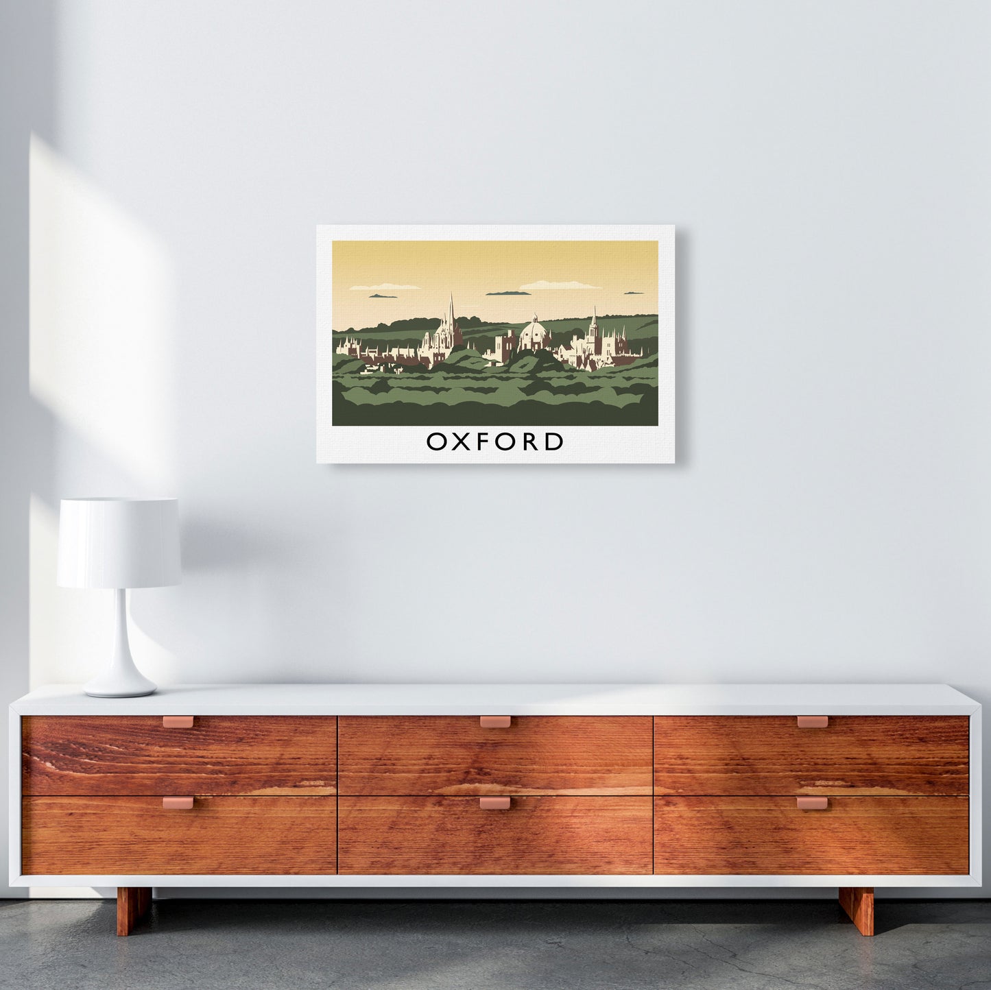 Oxford Art Print by Richard O'Neill, Framed Wall Art A2 Canvas