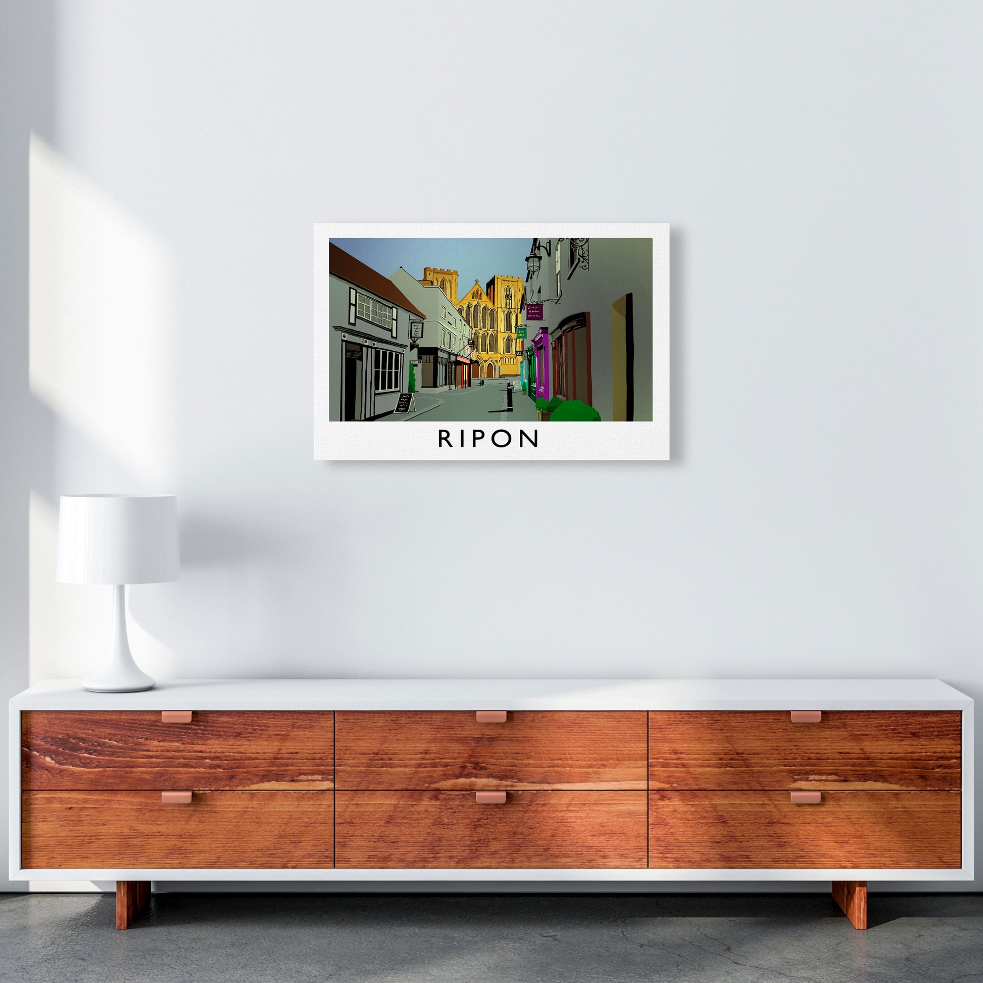 Ripon Framed Digital Art Print by Richard O'Neill, Framed Wall Art A2 Canvas