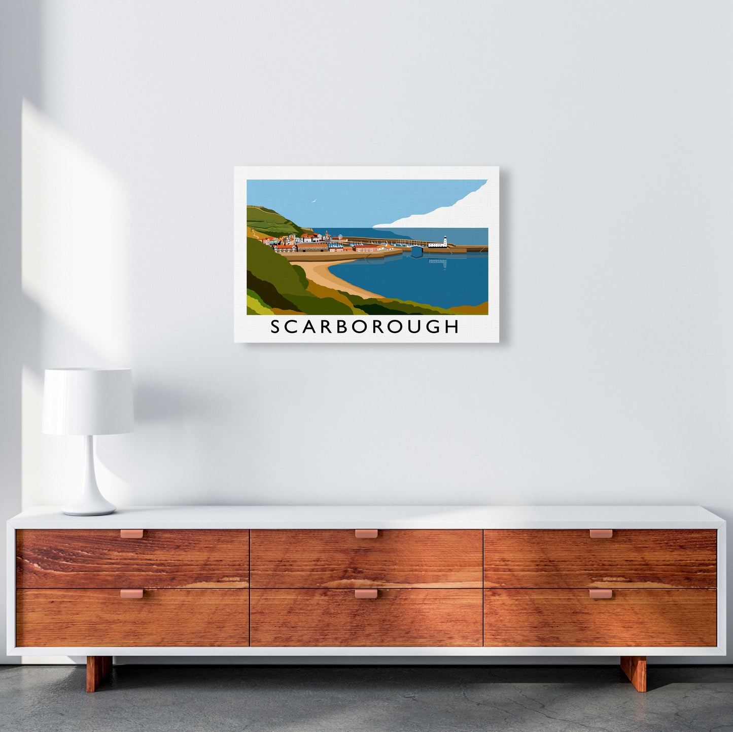 Scarborough Art Print by Richard O'Neill, Framed Wall Art A2 Canvas