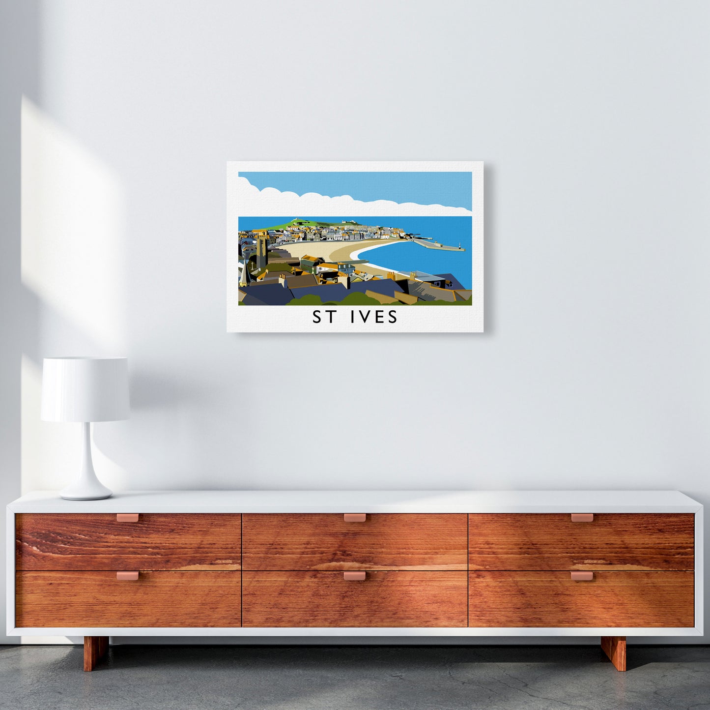 St Ives Art Print by Richard O'Neill, Framed Wall Art A2 Canvas