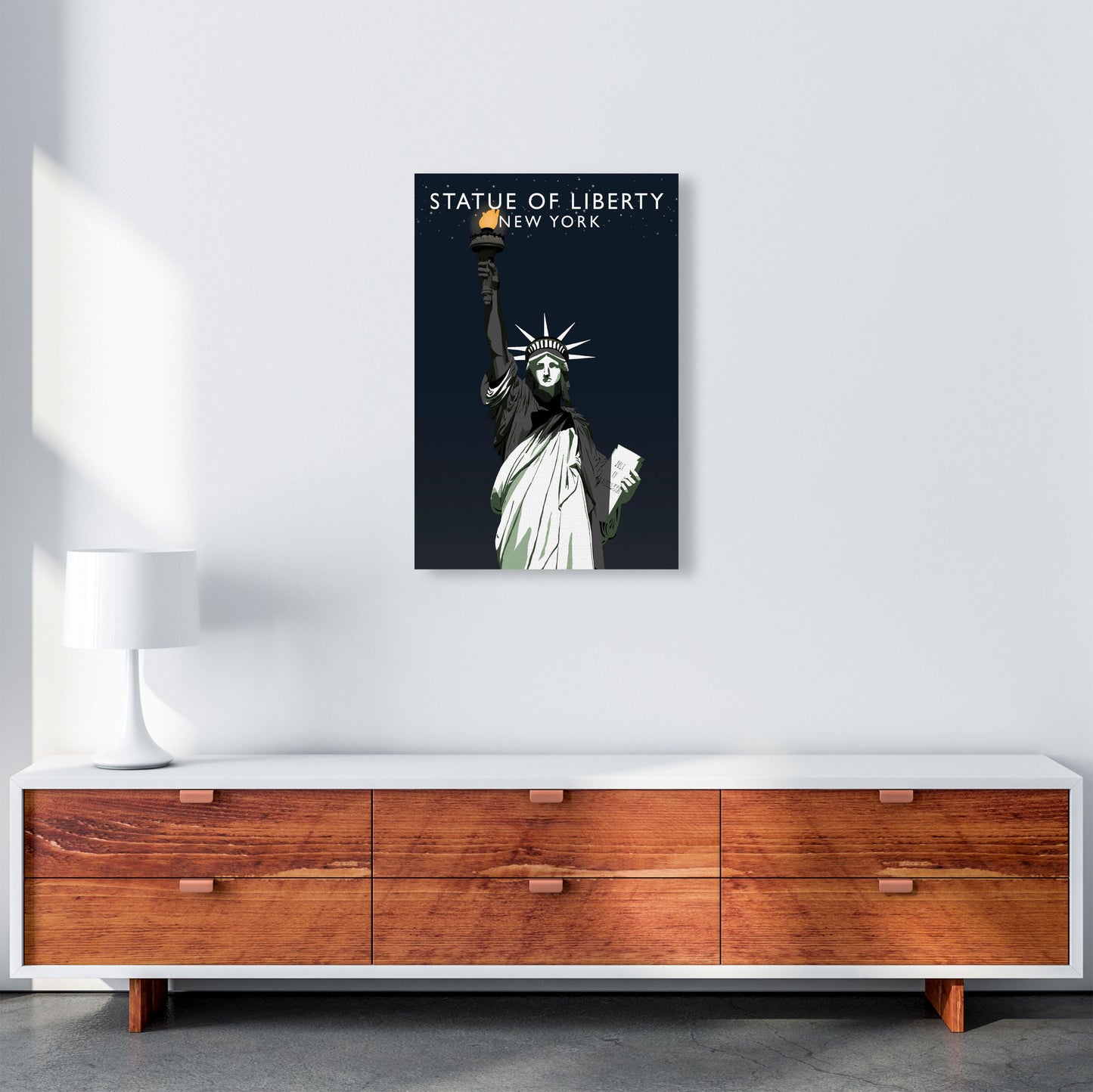 Statue of Liberty New York Art Print by Richard O'Neill A2 Canvas