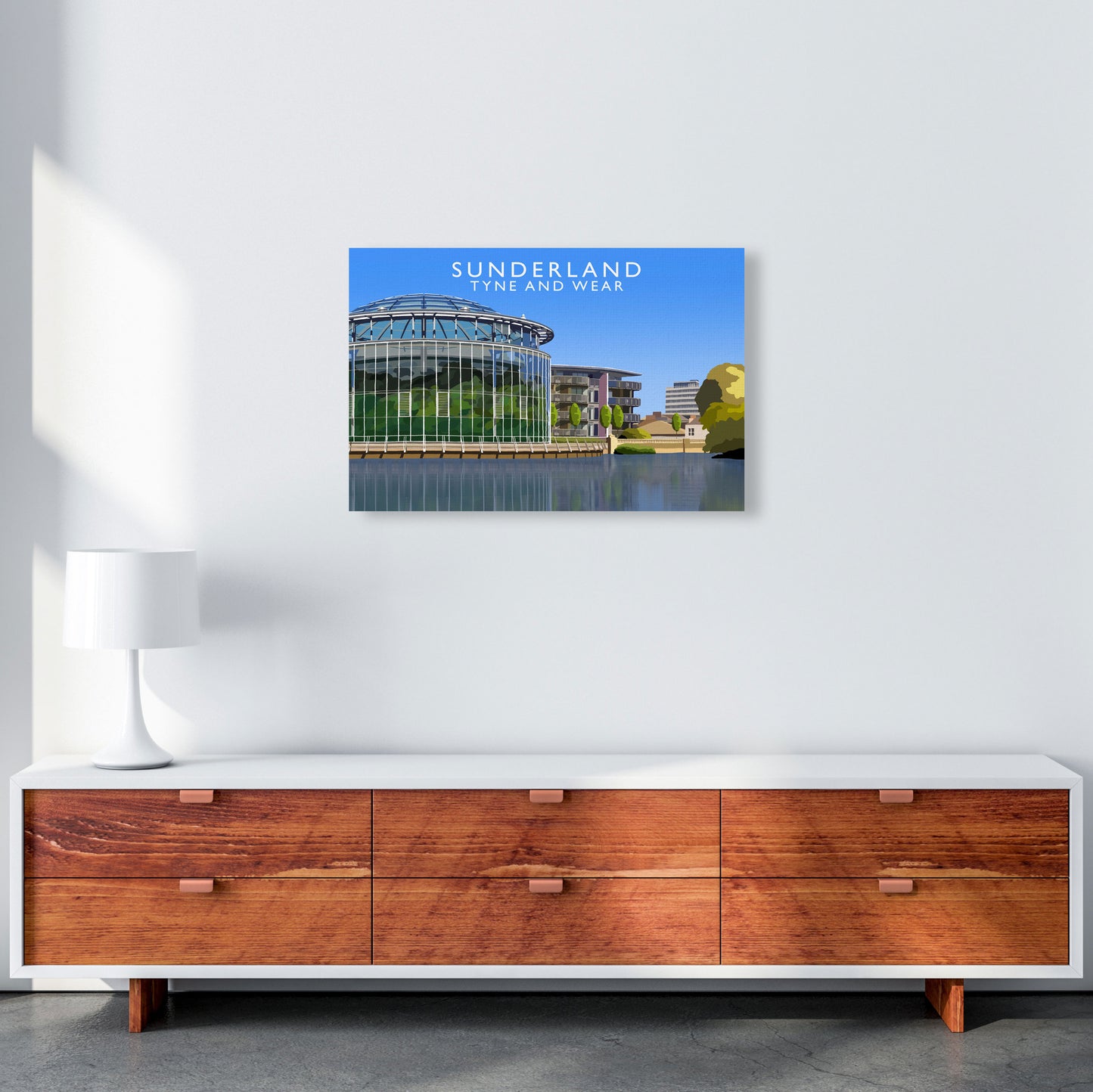 Sunderland Tyne and Wear Travel Art Print by Richard O'Neill A2 Canvas
