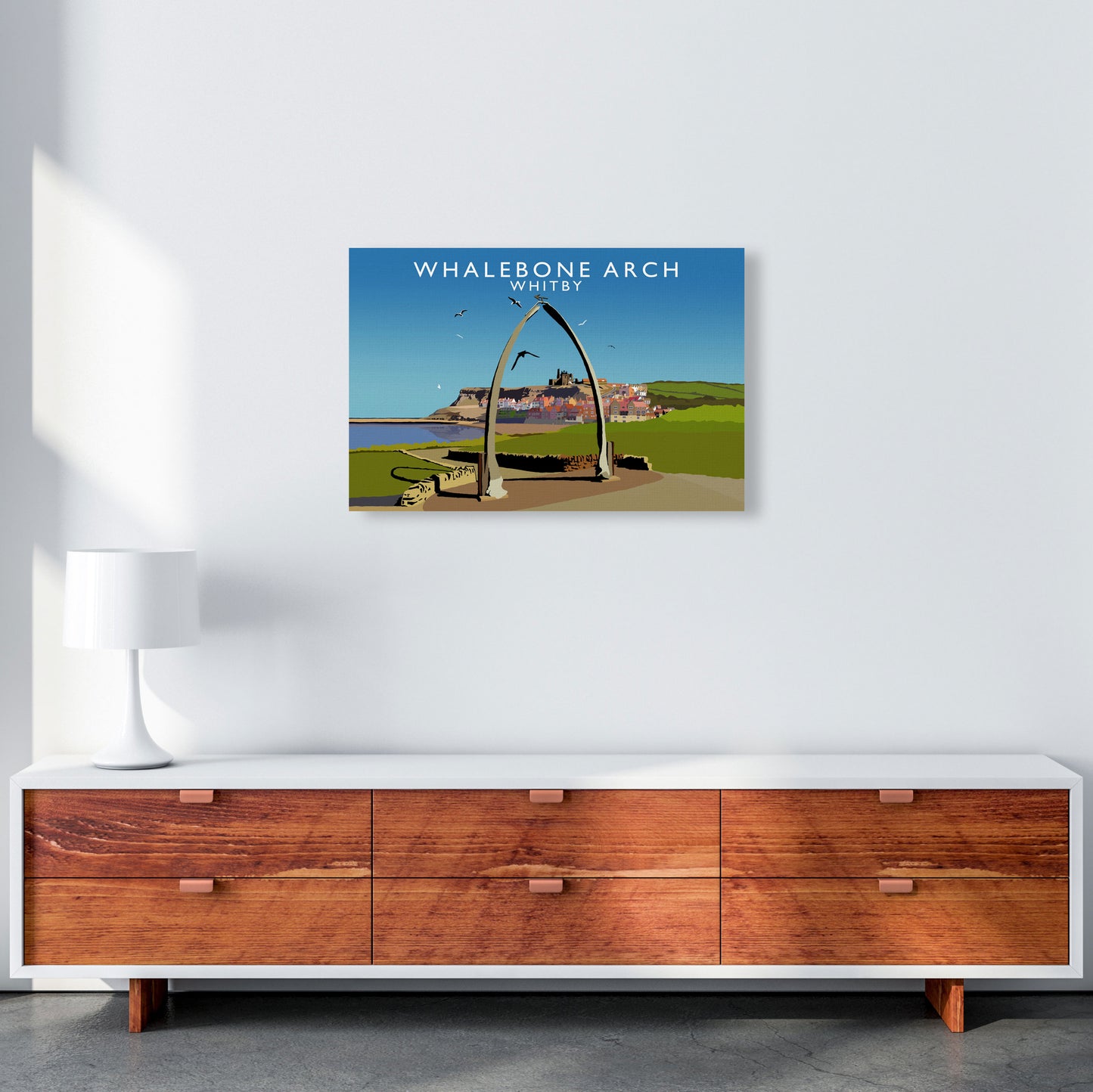 Whalebone Arch Whitby Art Print by Richard O'Neill, Framed Wall Art A2 Canvas