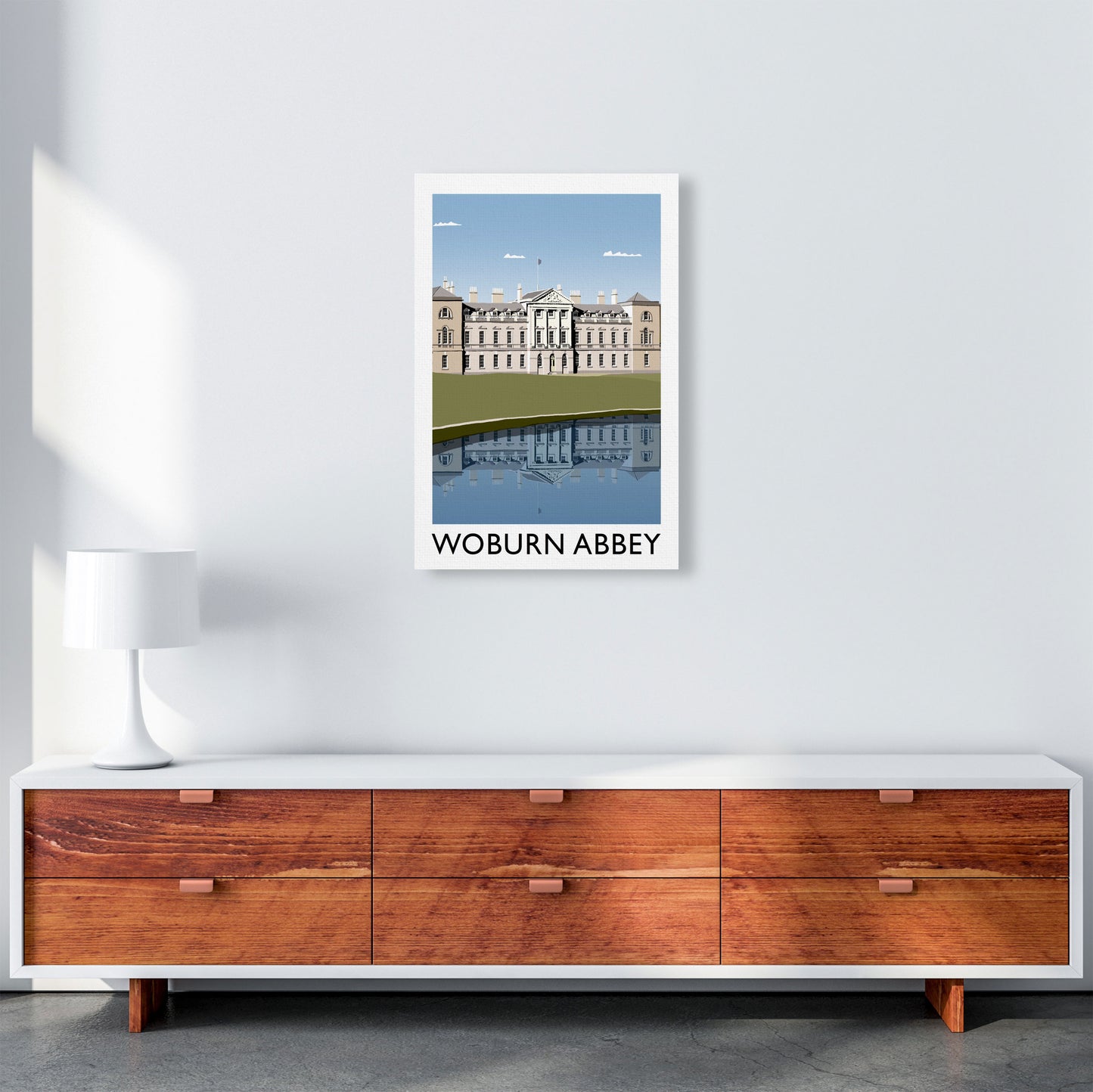 Woburn Abbey Travel Art Print by Richard O'Neill, Framed Wall Art A2 Canvas