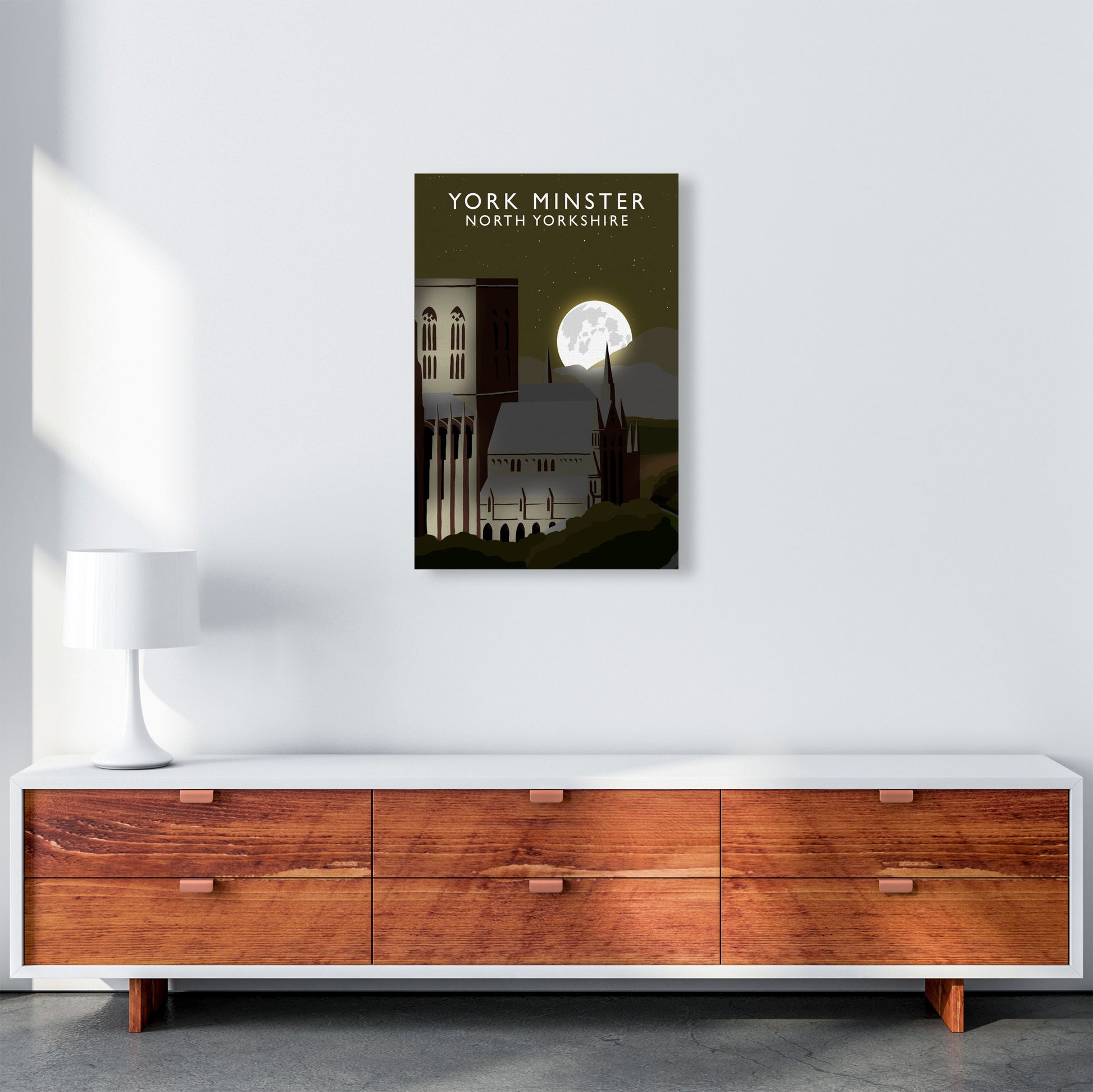 York Minster Travel Art Print by Richard O'Neill, Framed Wall Art A2 Canvas