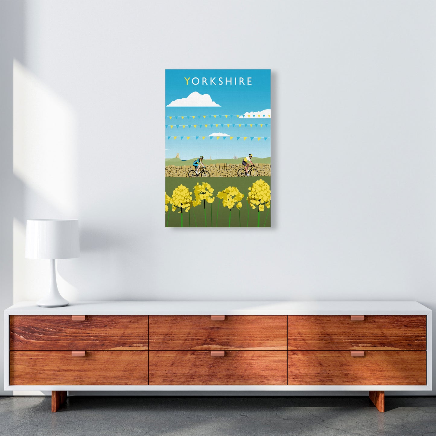 Yorkshire Framed Digital Art Print by Richard O'Neill A2 Canvas