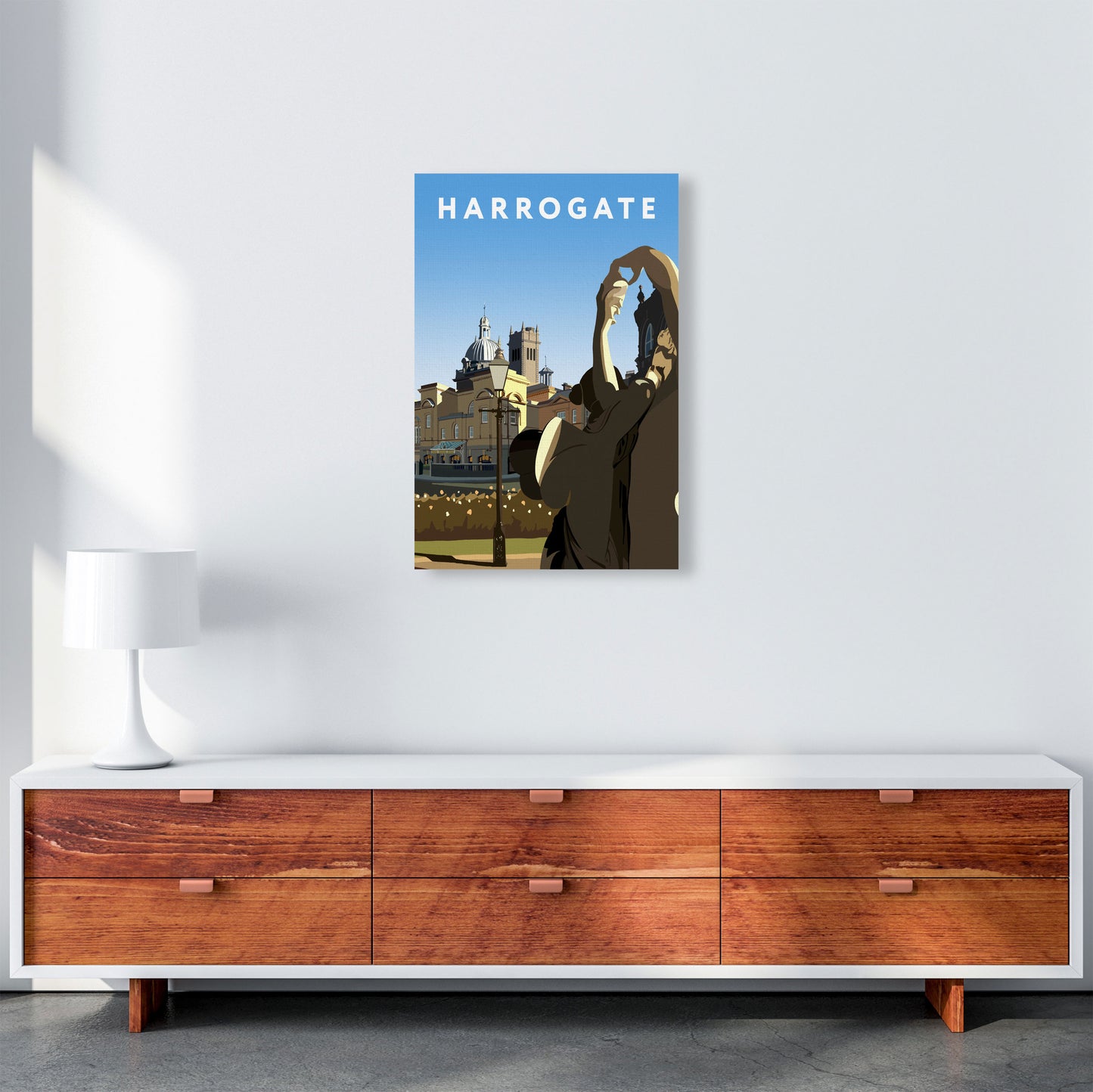 Harrogate Art Print by Richard O'Neill, Framed Wall Art A2 Canvas