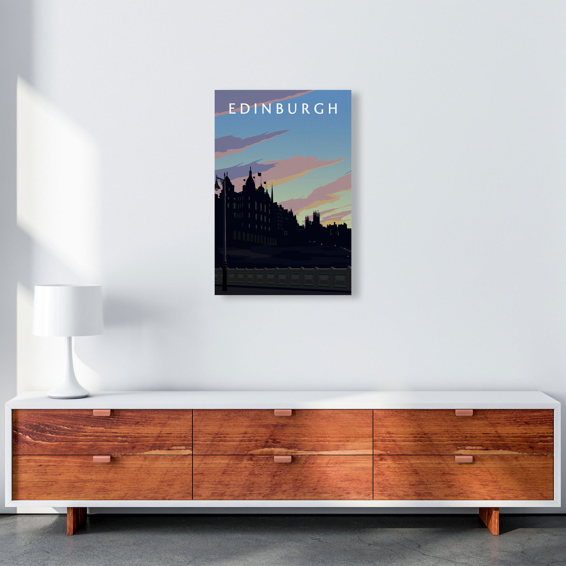 Edinburgh Art Print by Richard O'Neill A2 Canvas