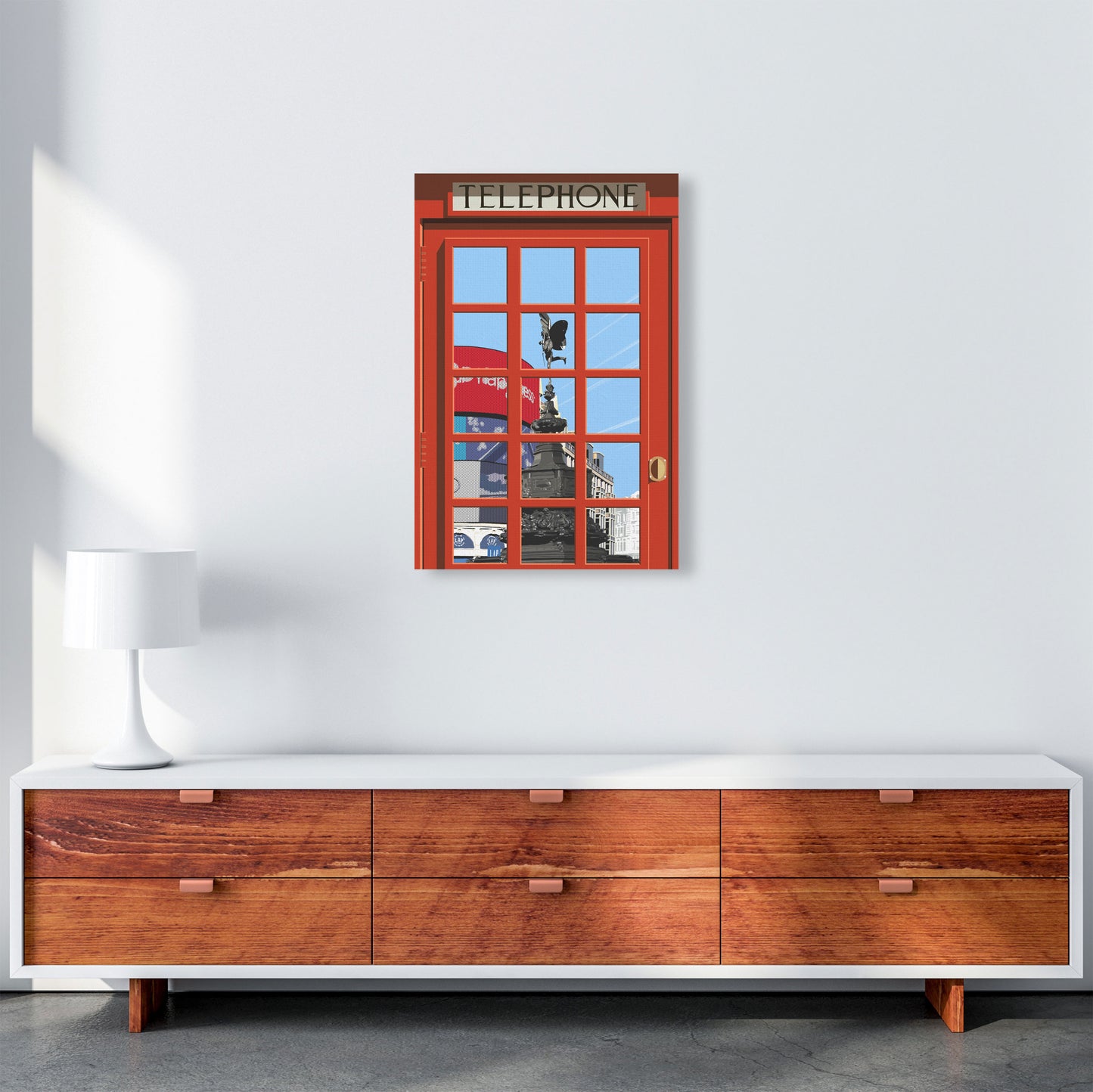 London Telephone Box 17 by Richard O'Neill A2 Canvas