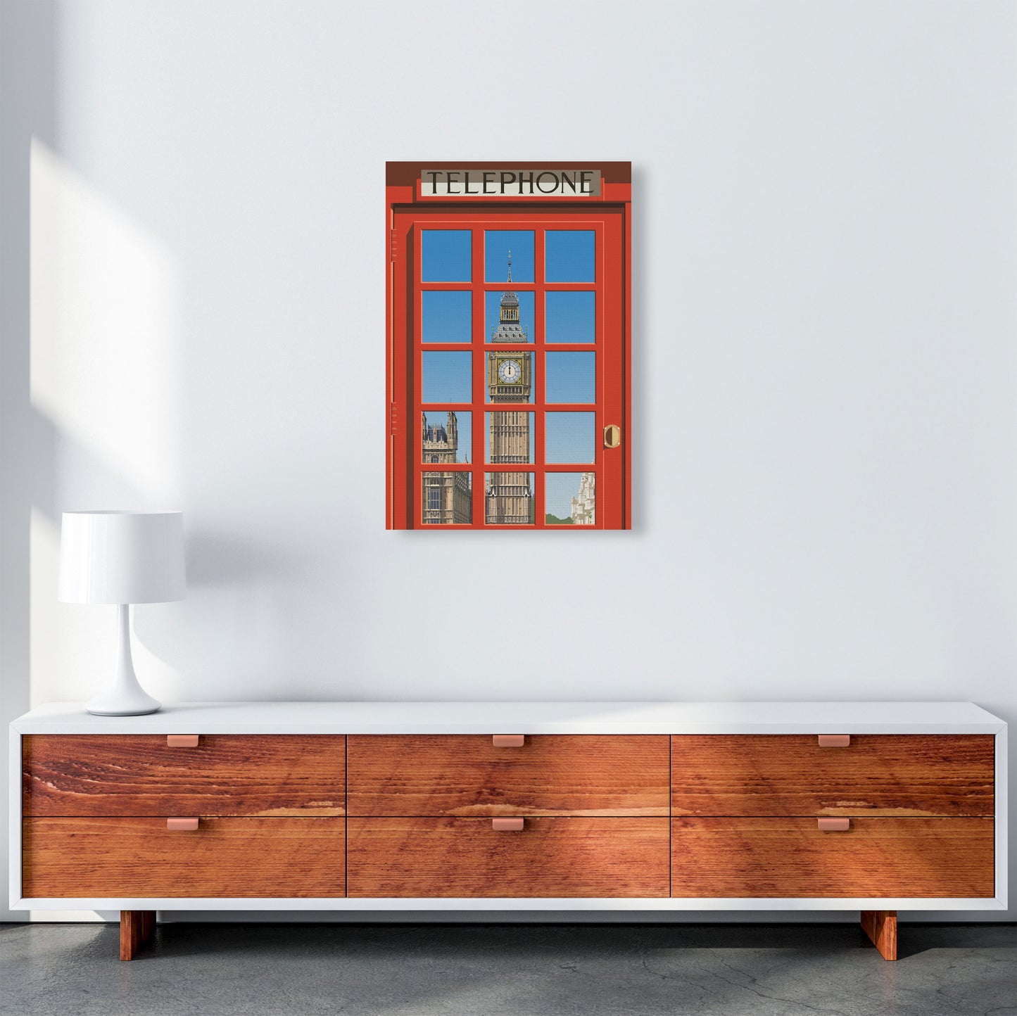 London Telephone Box 2 by Richard O'Neill A2 Canvas