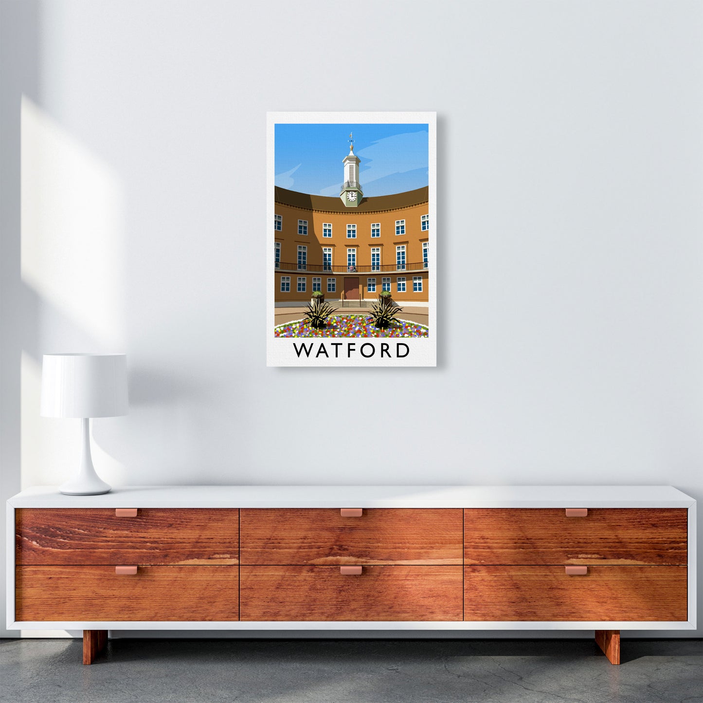 Watford portrait by Richard O'Neill A2 Canvas