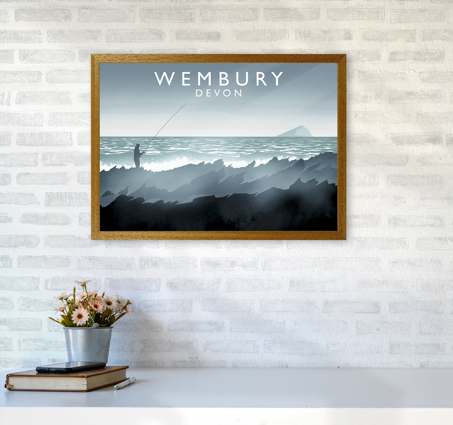 Wembury Travel Art Print by Richard O'Neill A2 Print Only