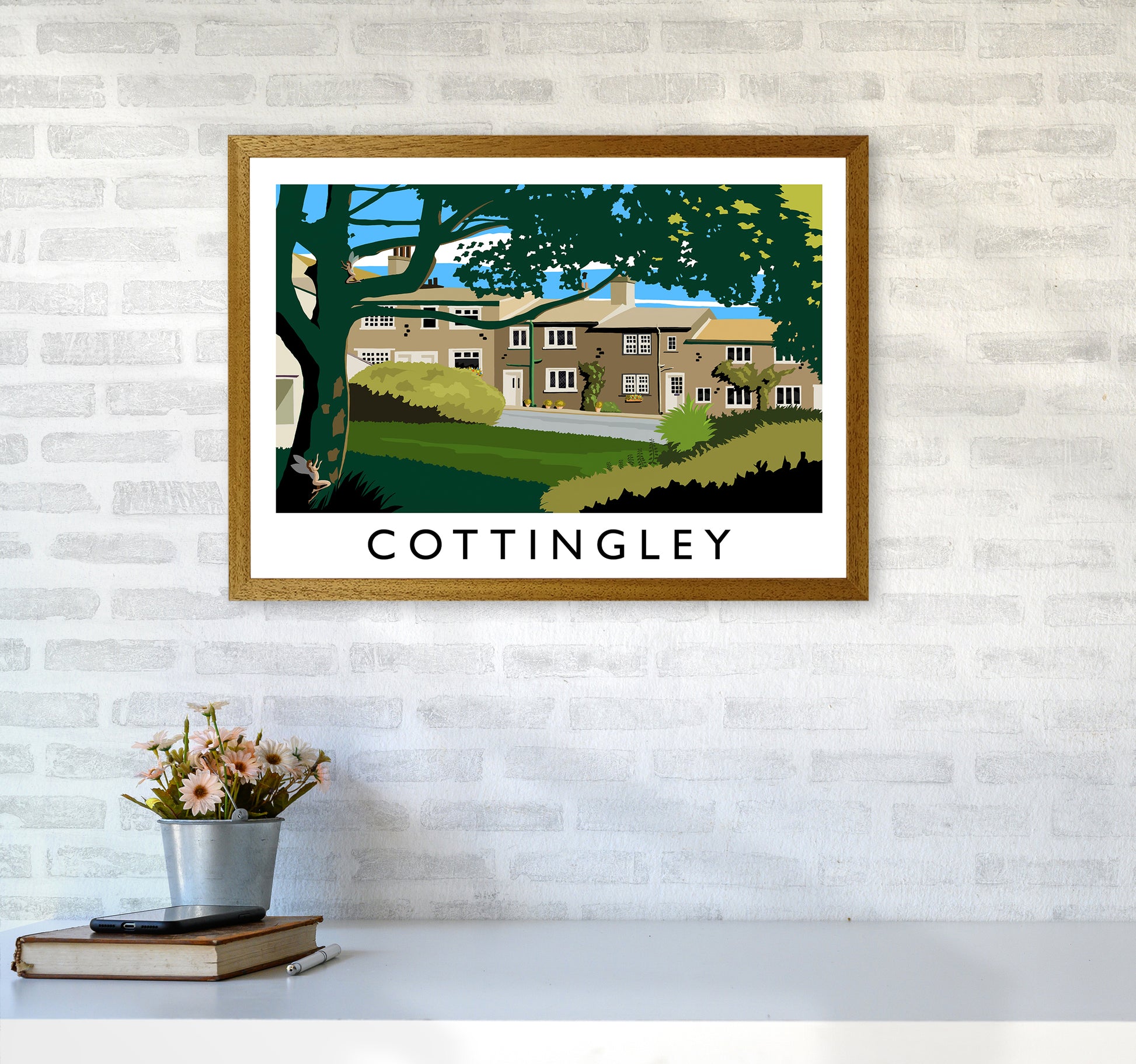 Cottingley Travel Art Print by Richard O'Neill A2 Print Only