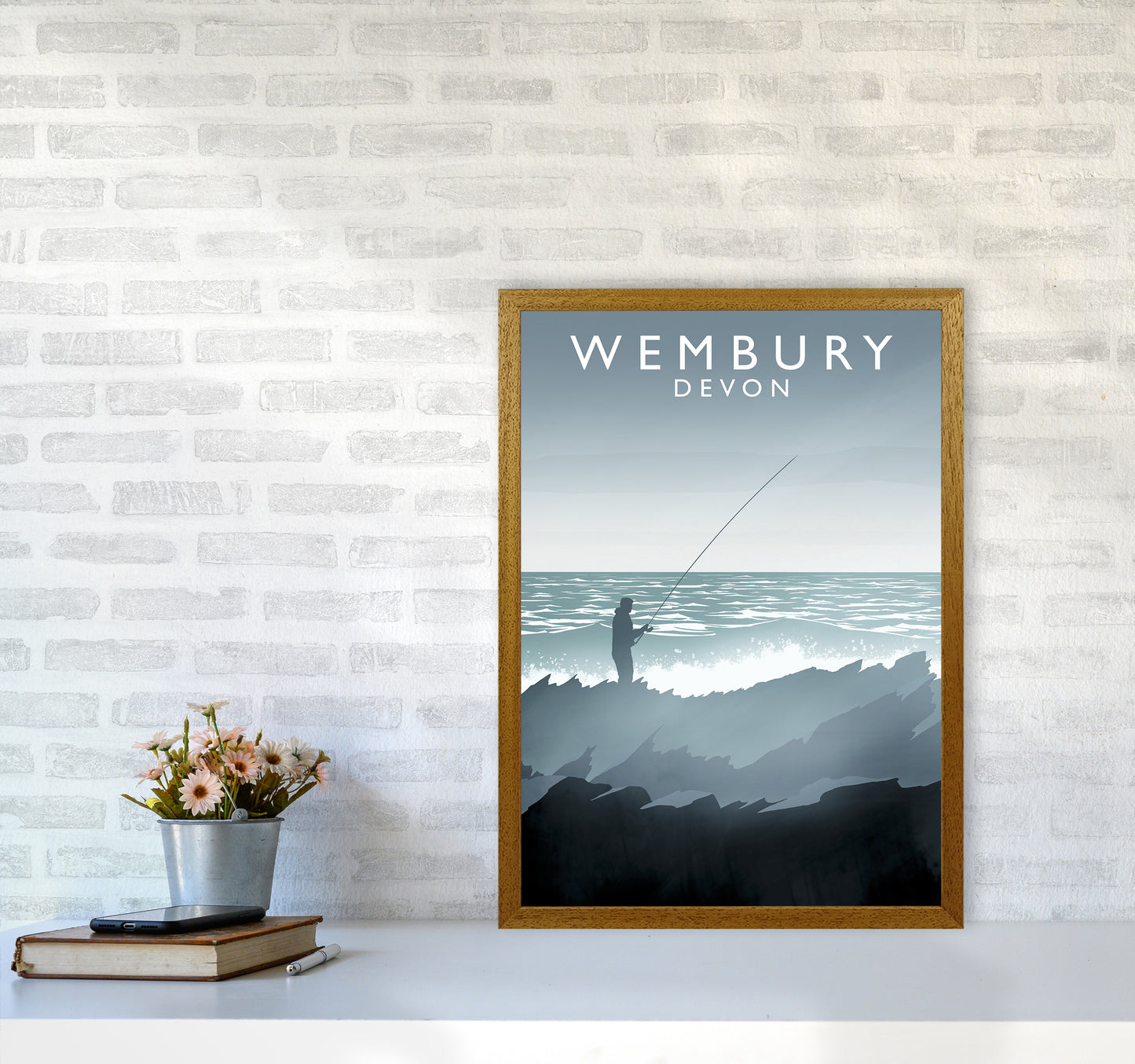 Wembury portrait Travel Art Print by Richard O'Neill A2 Print Only
