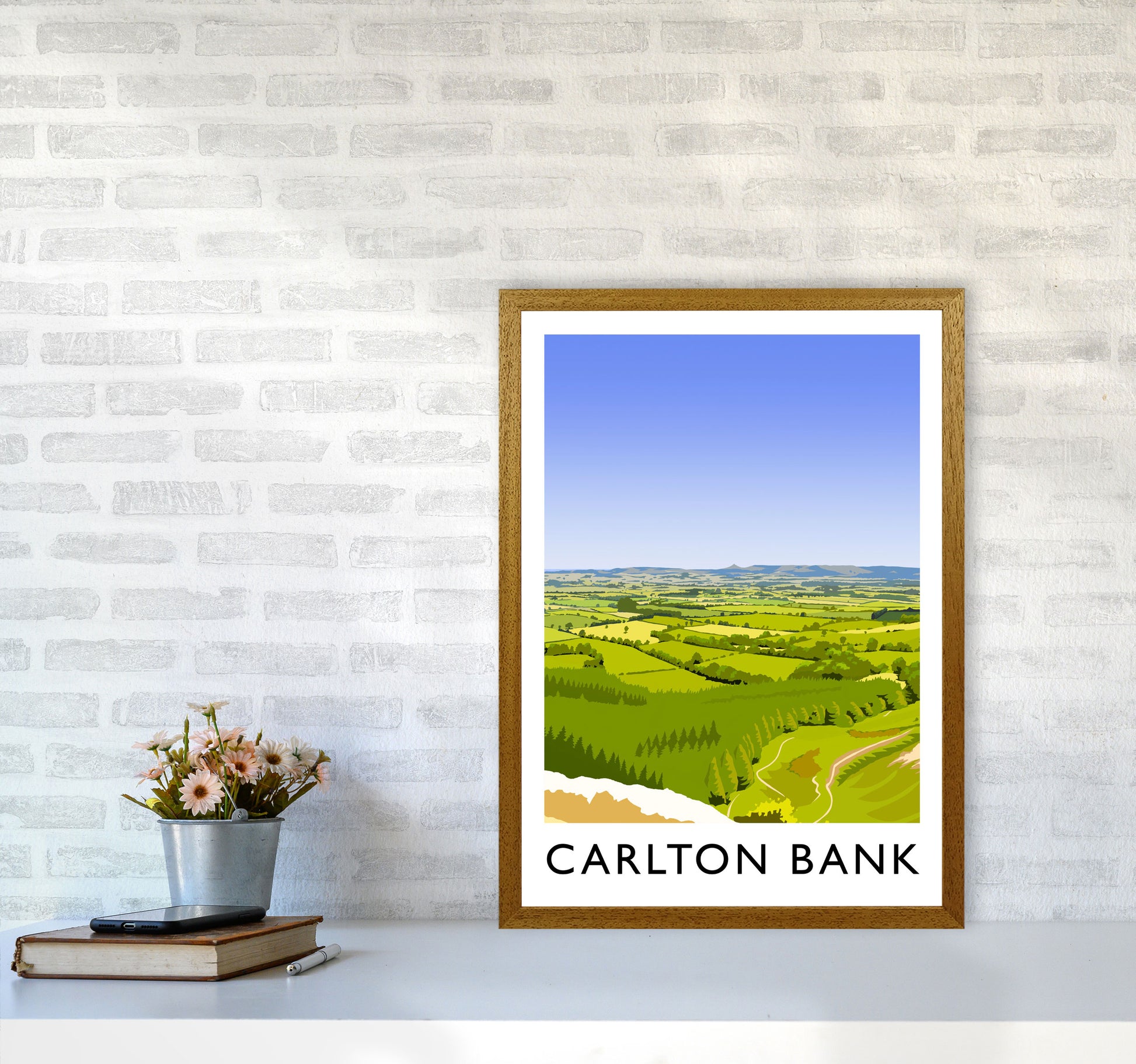 Carlton Bank portrait Travel Art Print by Richard O'Neill A2 Print Only