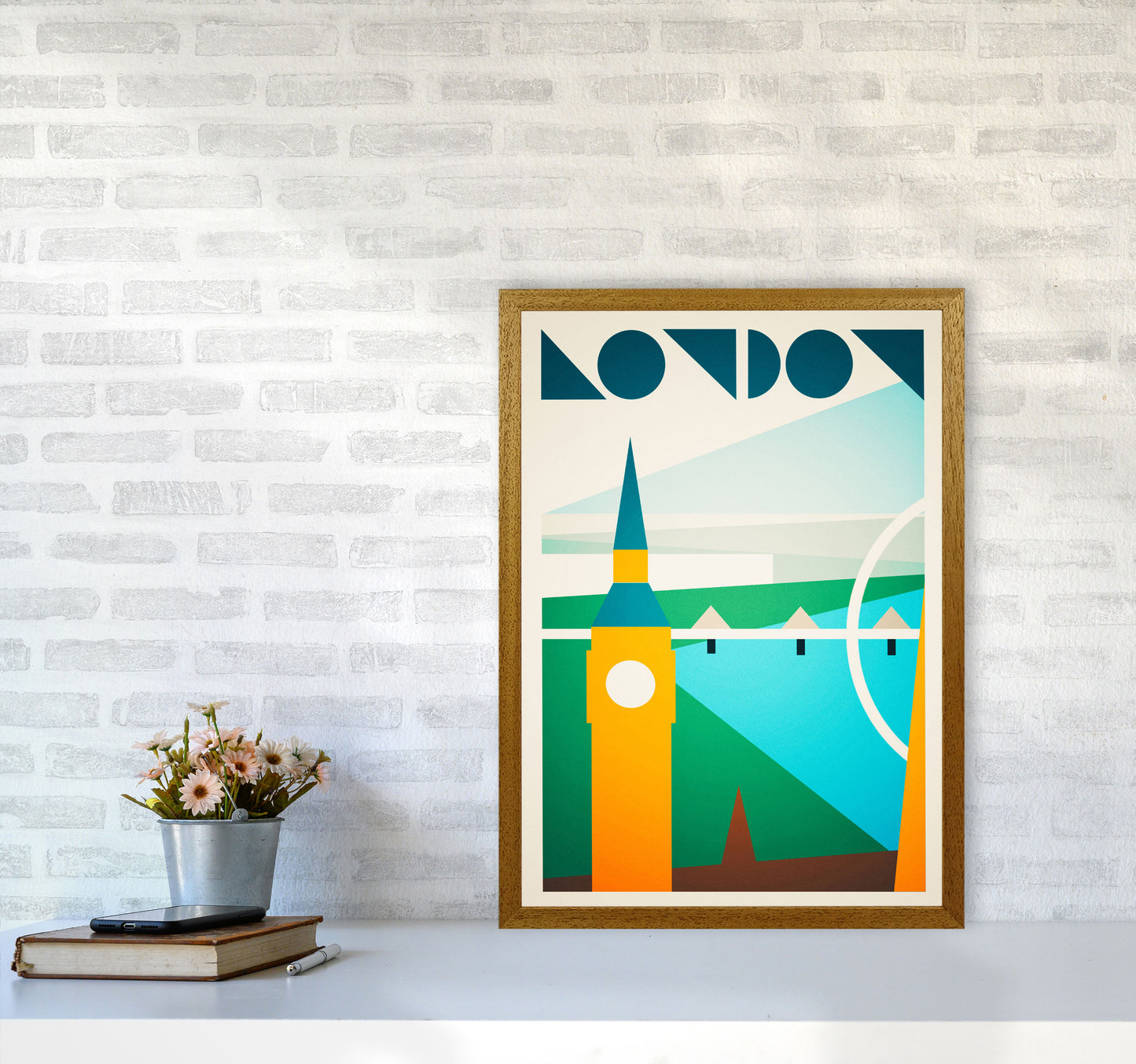 London 5 Travel Art Print by Richard O'Neill A2 Print Only