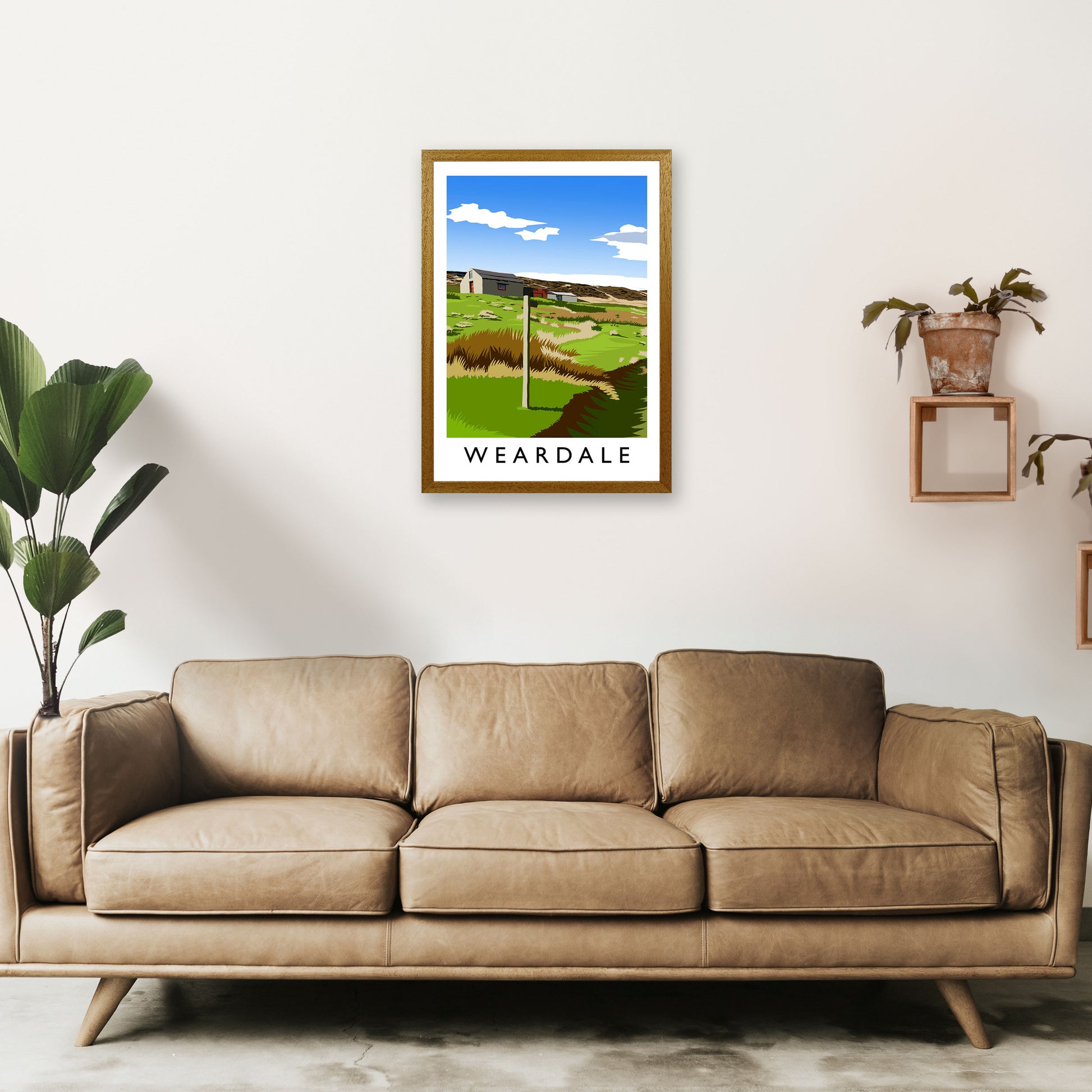 Weardale Portrait Travel Art Print by Richard O'Neill A2 Print Only