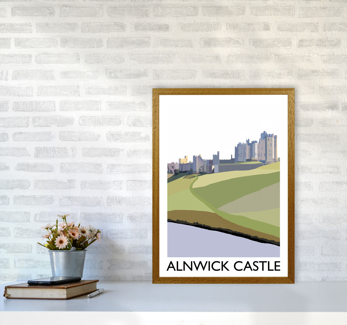 Alnwick Castle Portrait by Richard O'Neill A2 Print Only