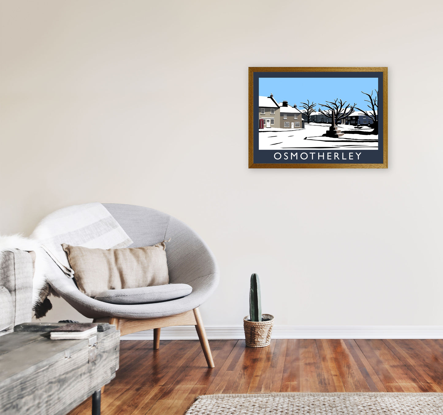 Osmotherley Travel Art Print by Richard O'Neill, Framed Wall Art A2 Print Only