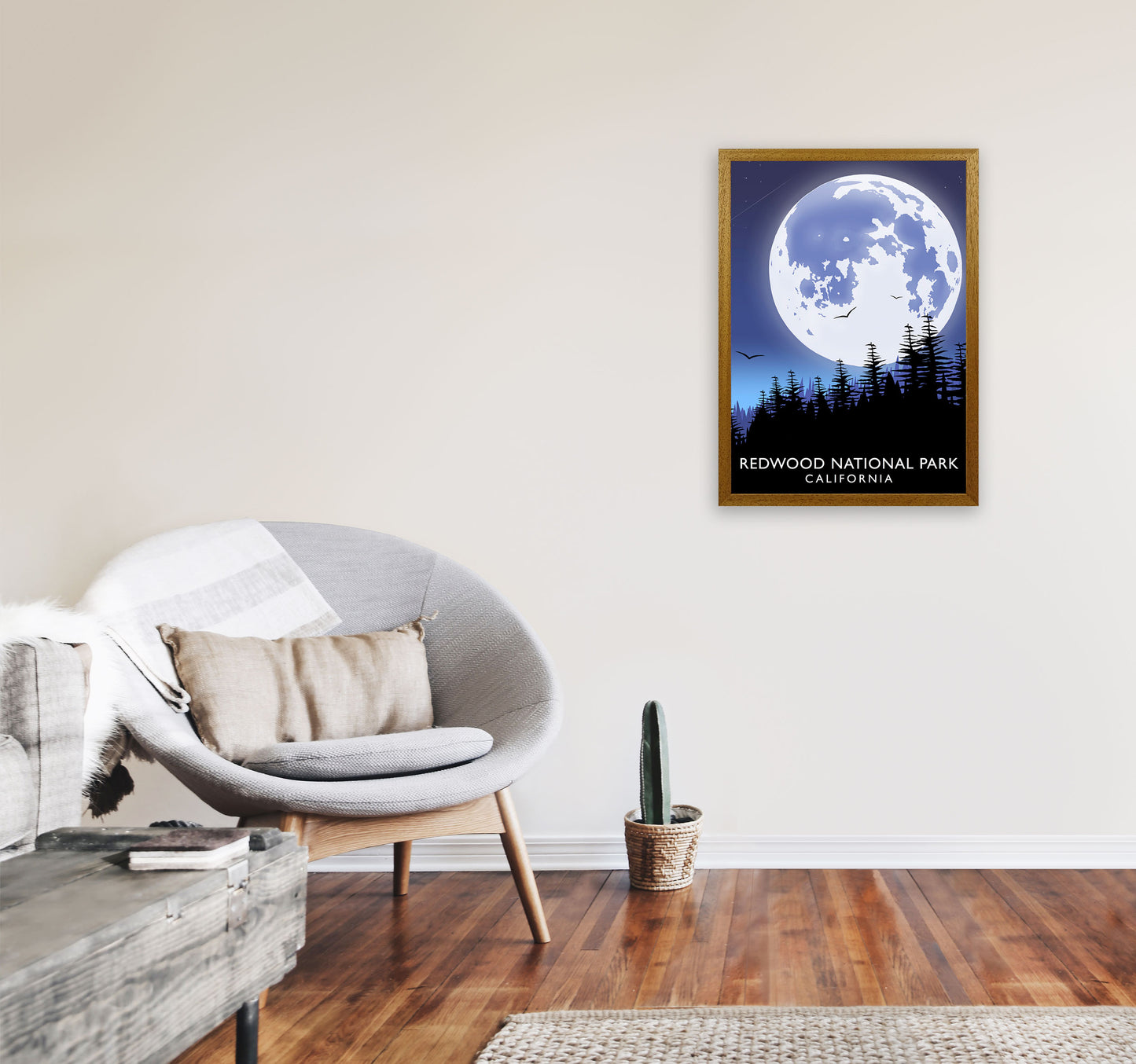 Redwood National Park California Travel Art Print by Richard O'Neill A2 Print Only