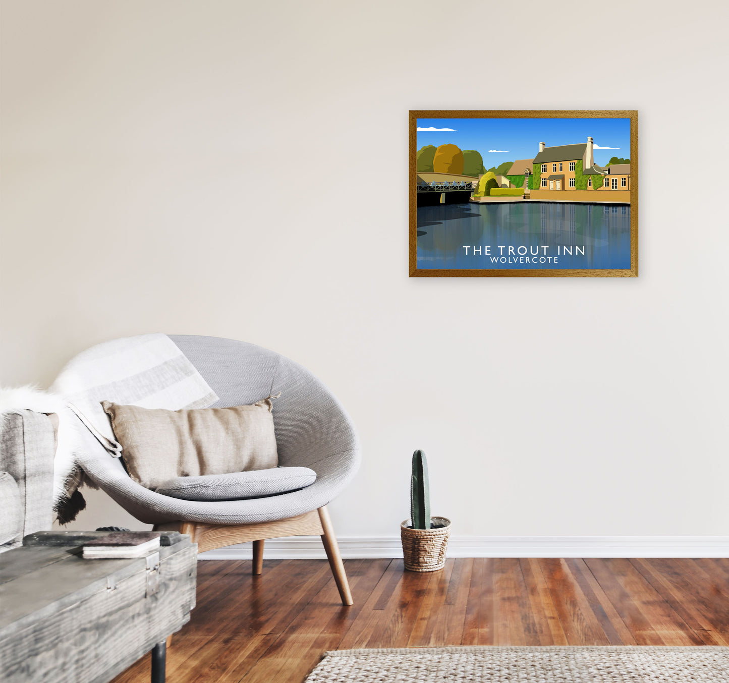 The Trout Inn Wolvercote Travel Art Print by Richard O'Neill A2 Print Only