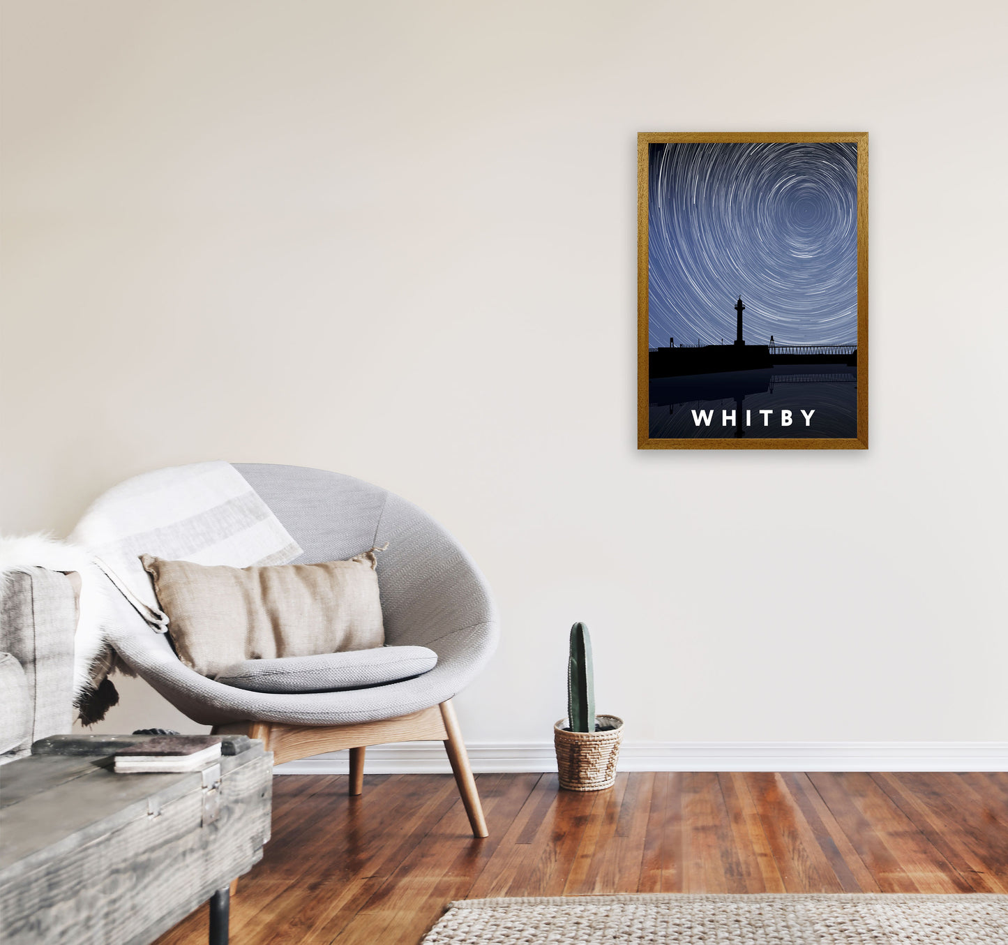 Whitby Digital Art Print by Richard O'Neill, Framed Wall Art A2 Print Only